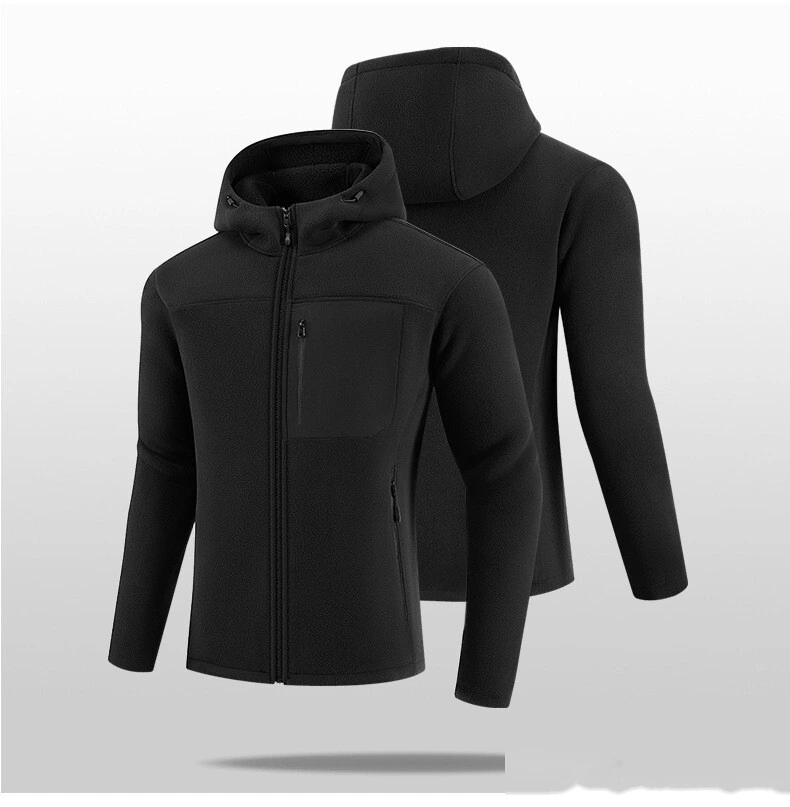 Customizable Men's New Autumn Jacket | Hooded Zipper, Fleece Warmth, Ideal for Outdoor Hiking detail