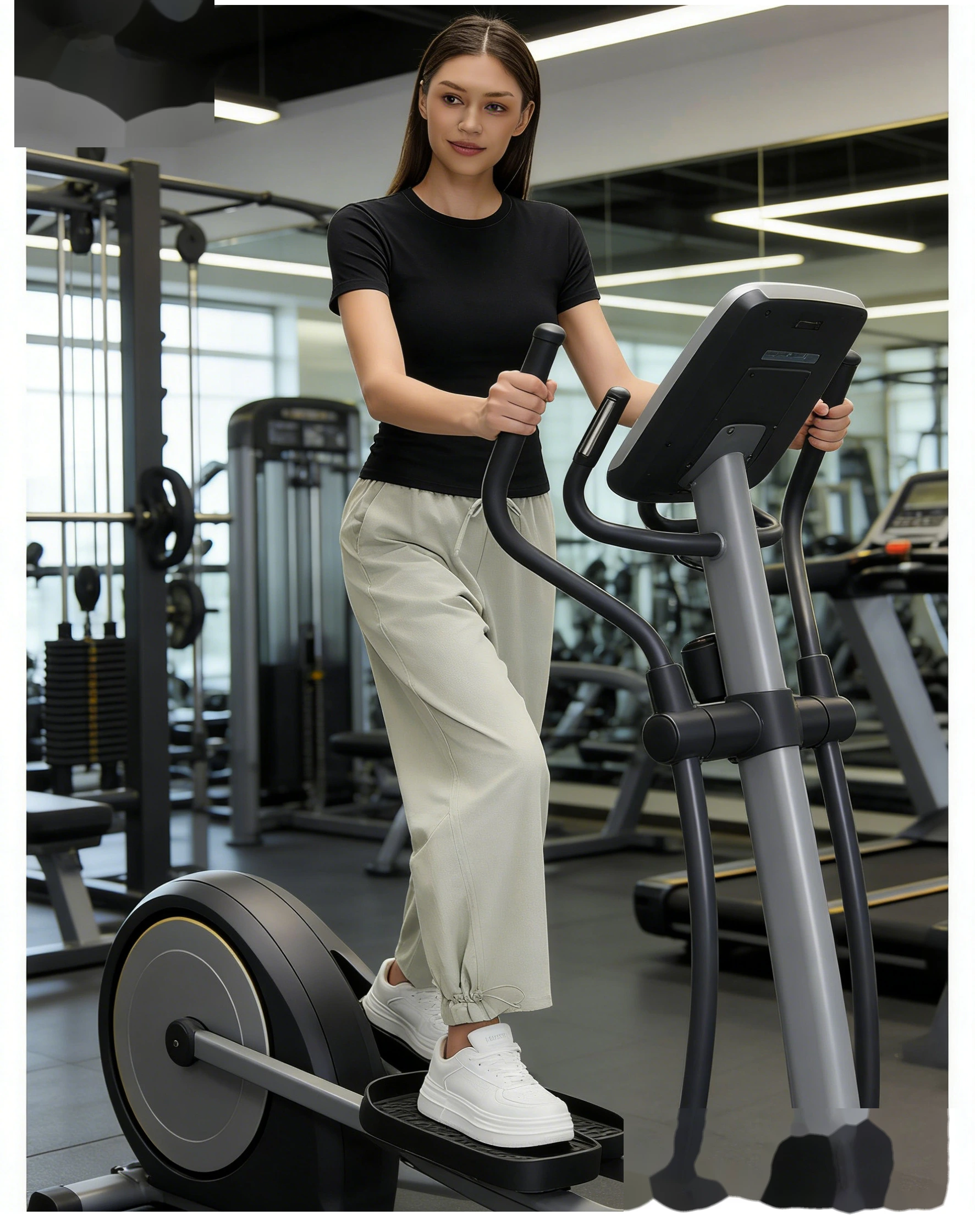 Women’s Spring Summer Casual Pants Drawstring Ankle Cuff Quick Dry Breathable Fitness Workout Cropped Pants detail