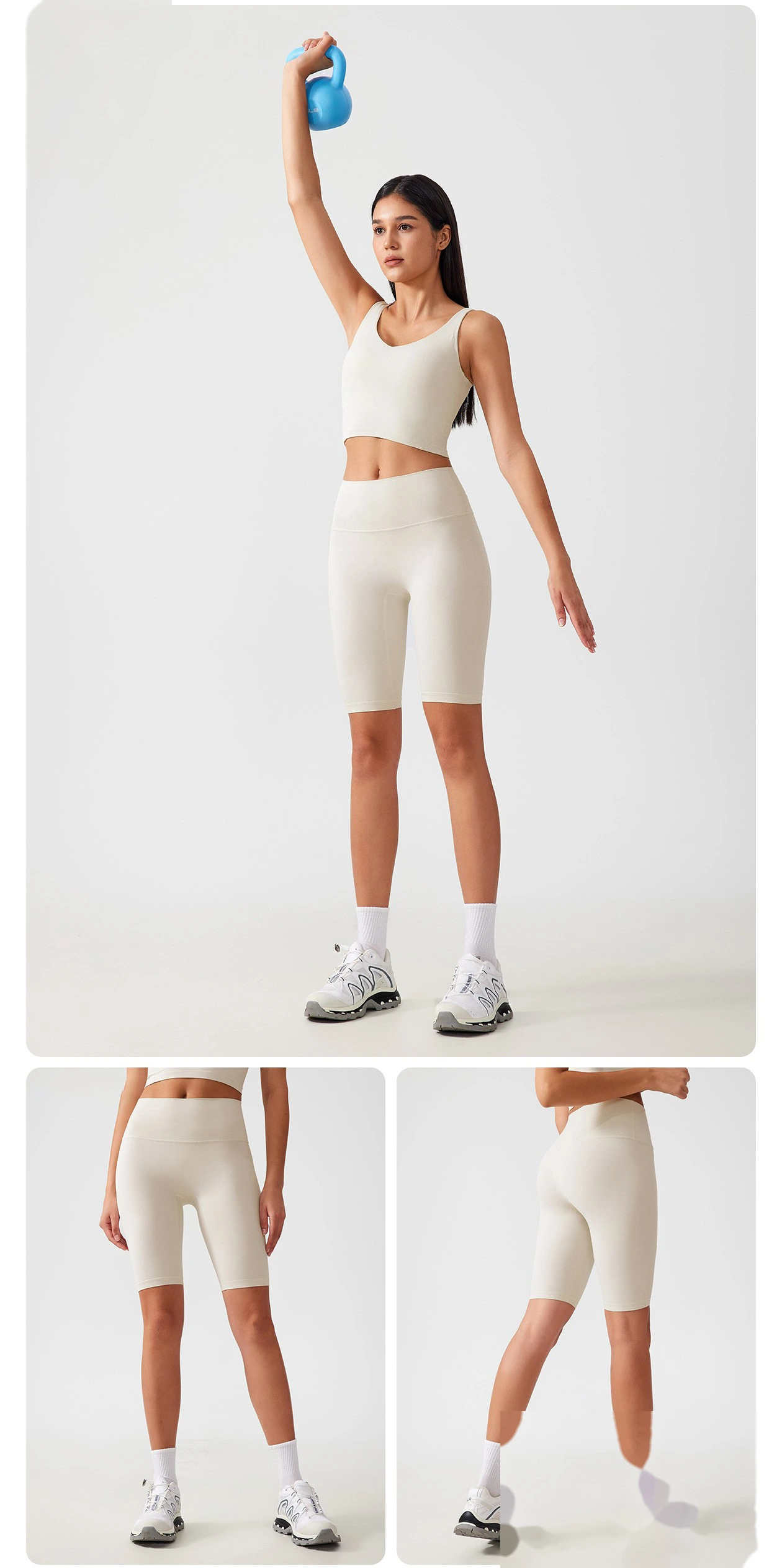 Custom-made yoga shorts with no embarrassing lines, belly-lifting and hip-lifting fitness pants. detail