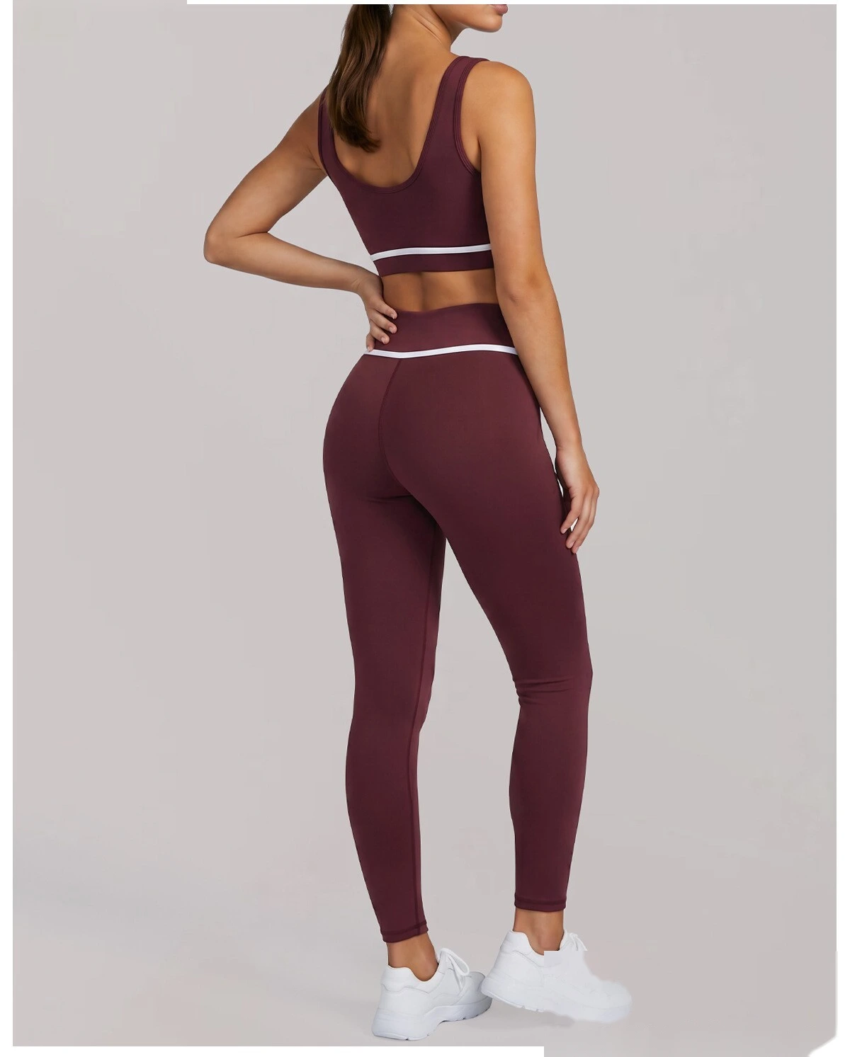 Customized contrast color sports bra women's running high-strength yoga clothing fitness bra vest Manufacturer detail