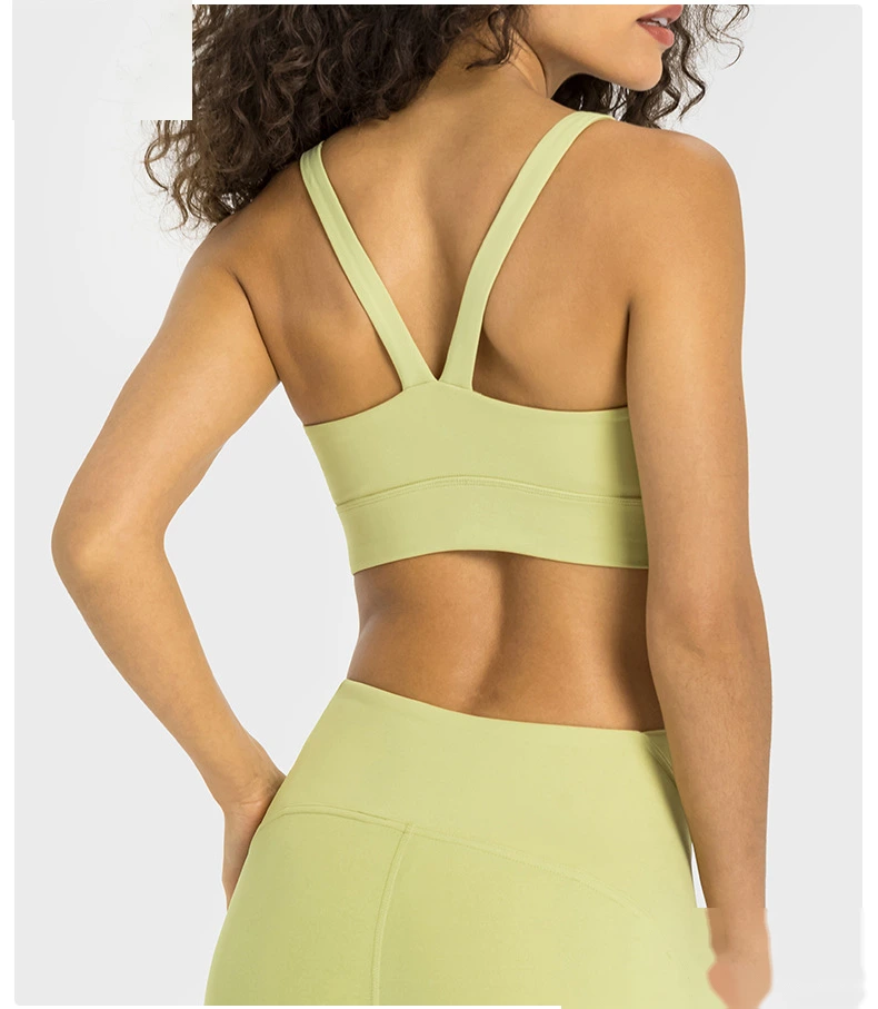 Custom-made V-back sports bra shockproof sports bra female detail