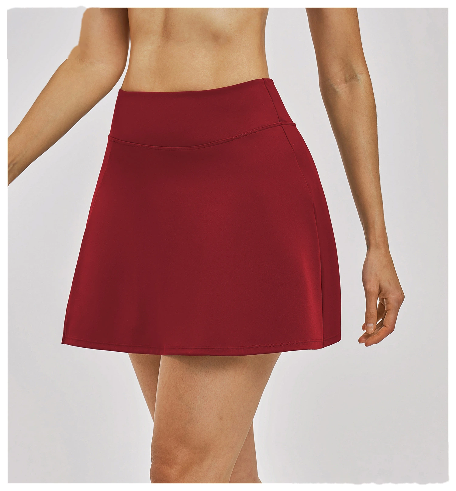 Custom Women’s A-Line Tennis Skort Anti-Exposure Liner Shorts Quick Dry Running Sports Skirt detail