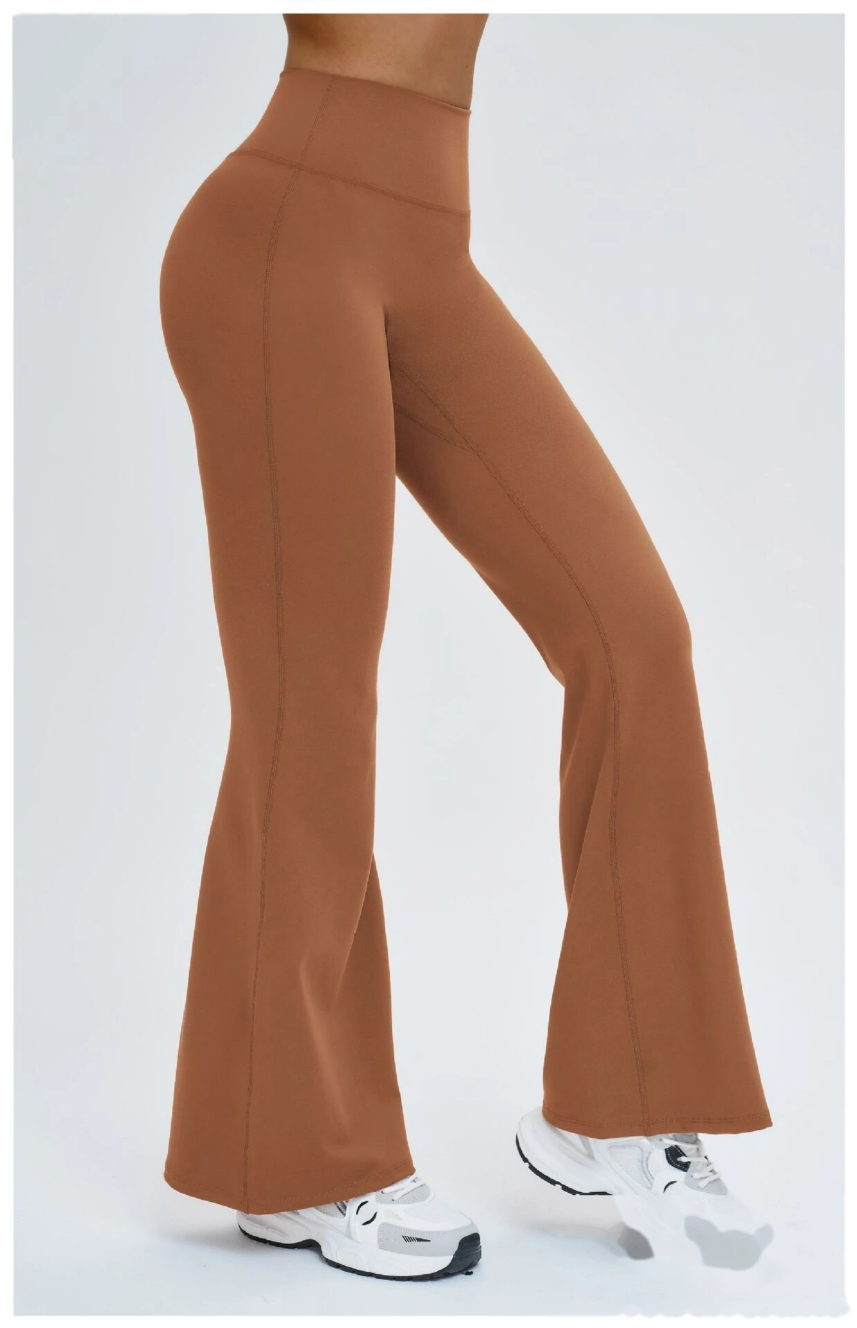 Custom High-Waisted Wide-Leg Yoga Pants - Women's Slimming Flare Outdoor Running Sports Trousers detail