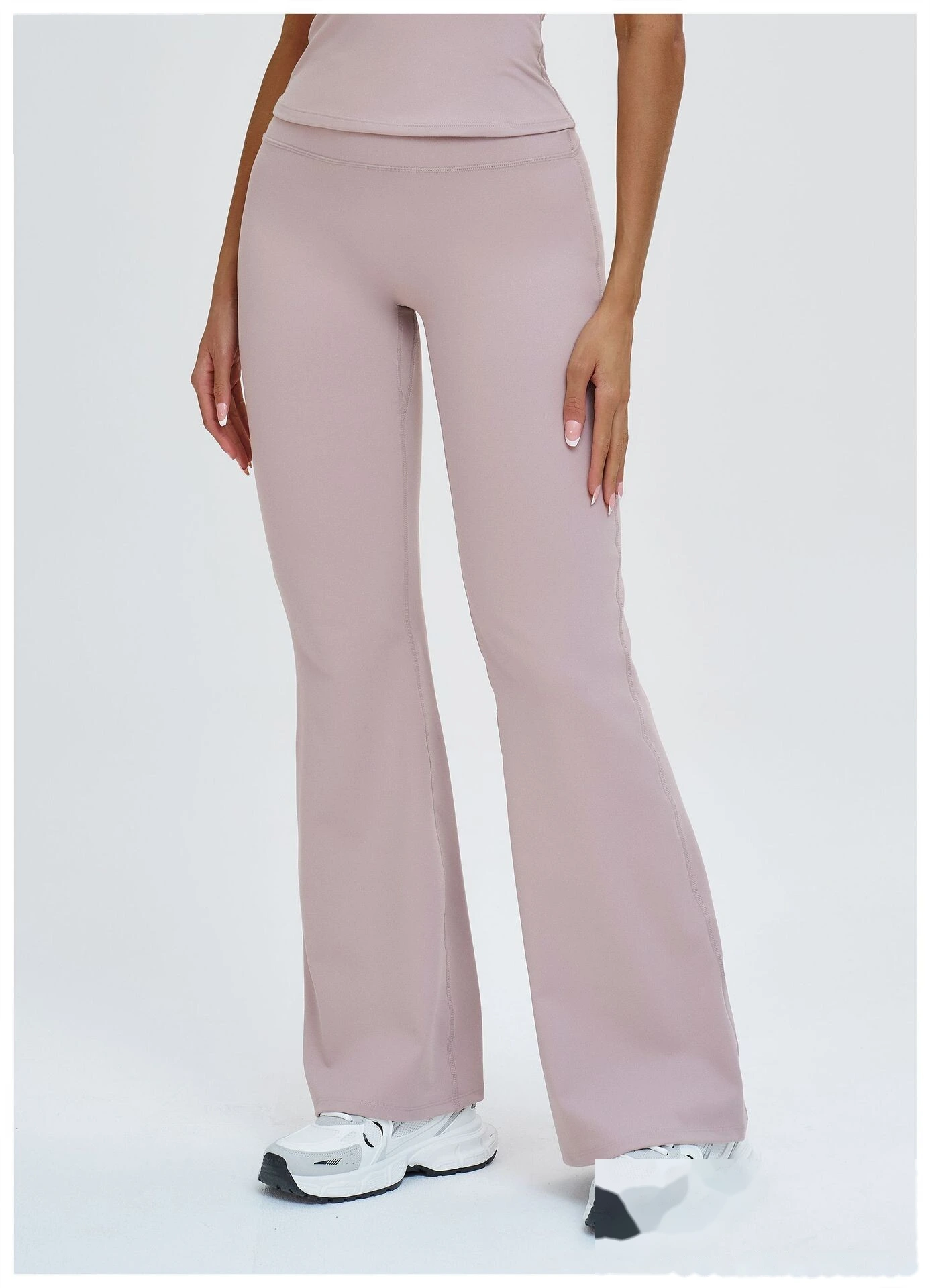 Custom High-Waisted Wide-Leg Yoga Pants - Women's Slimming Flare Outdoor Running Sports Trousers detail