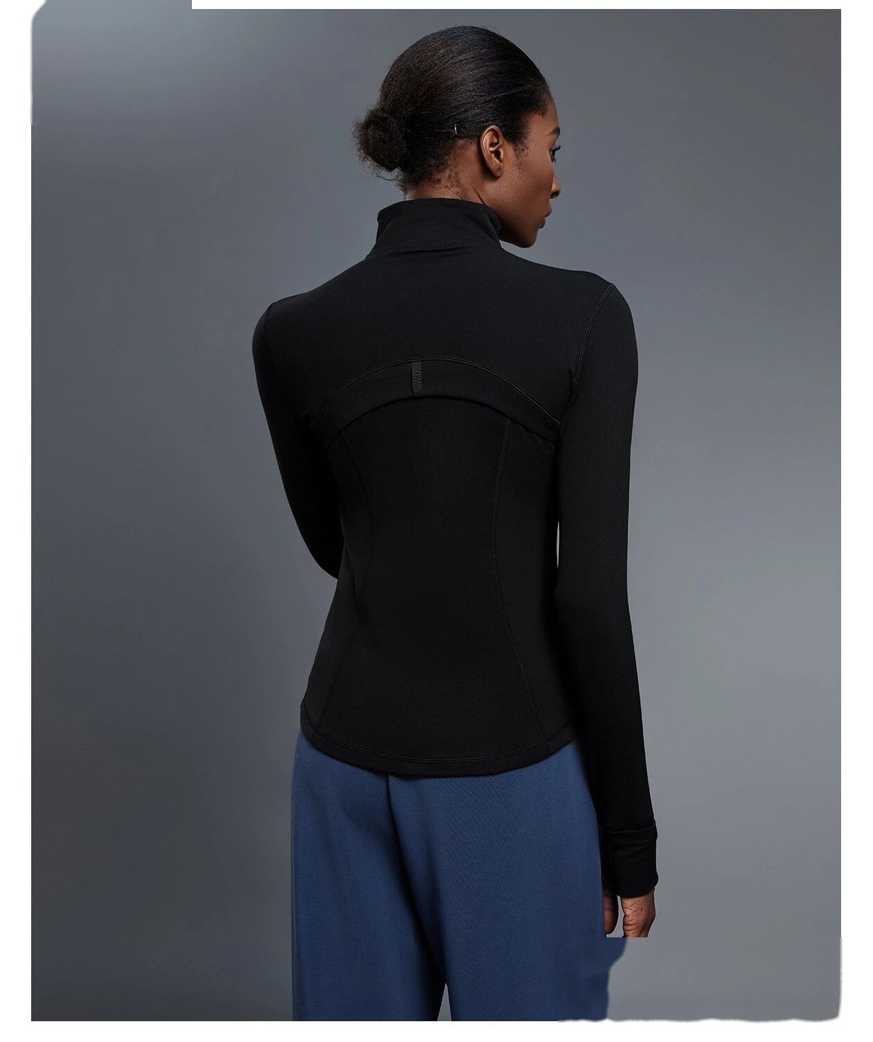 Women's Fall Yoga Jacket, Long Sleeve Stretchy Slim-Fit Outerwear for Outdoor Running & Fitness detail