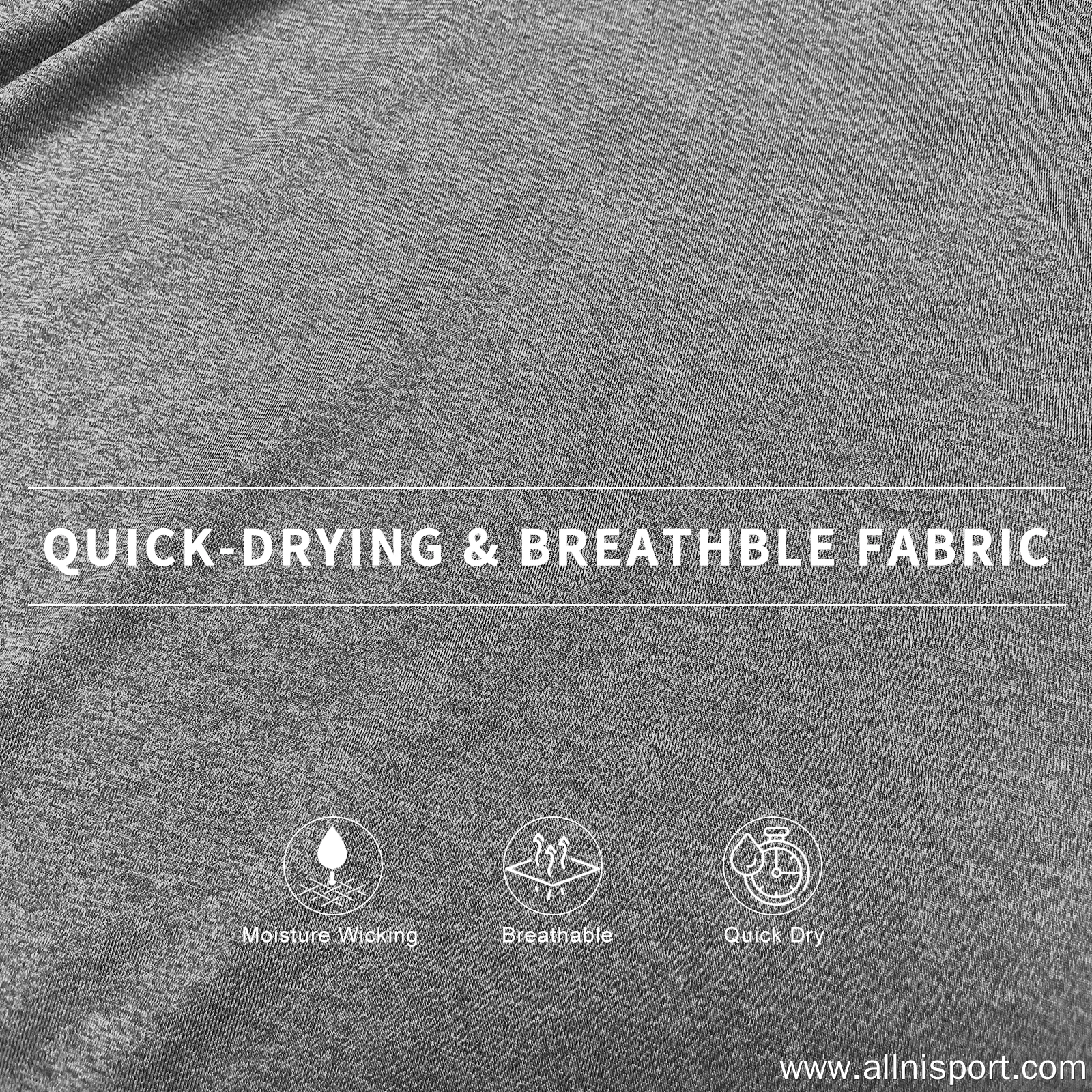 Summer men's loose running clothes sweat-absorbent breathable fitness short-sleeved round neck T-shirt detail