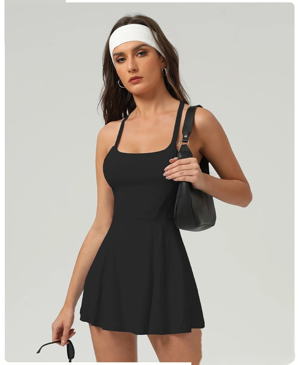 Europe and the United States quick-drying tennis dress waist suspender skirt outdoor anti-exposure sports pants skirt detail