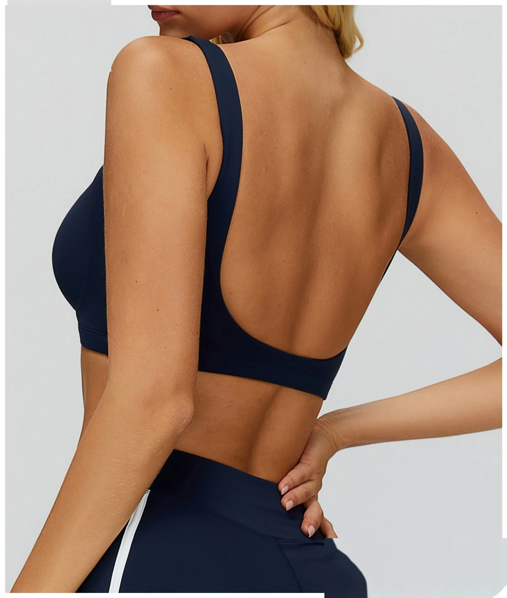 Custom Barely-There Yoga Bra, Women's Cutout Back Sports Fitness Underwear detail