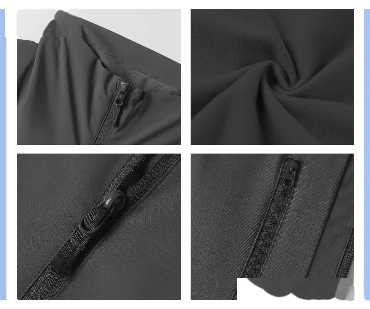 Customized windproof, waterproof and antifouling slim collar fleece jacket outdoor camping hiking suit detail
