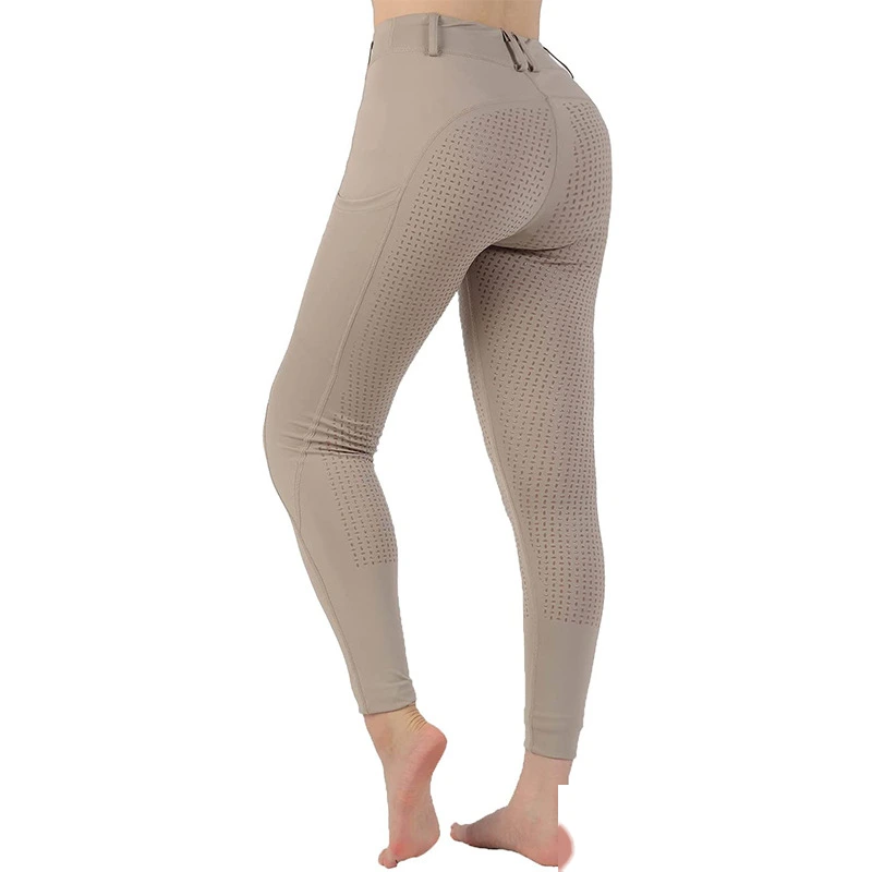 Women breeches pants full seat silicone grip horse riding tights jodhpurs detail
