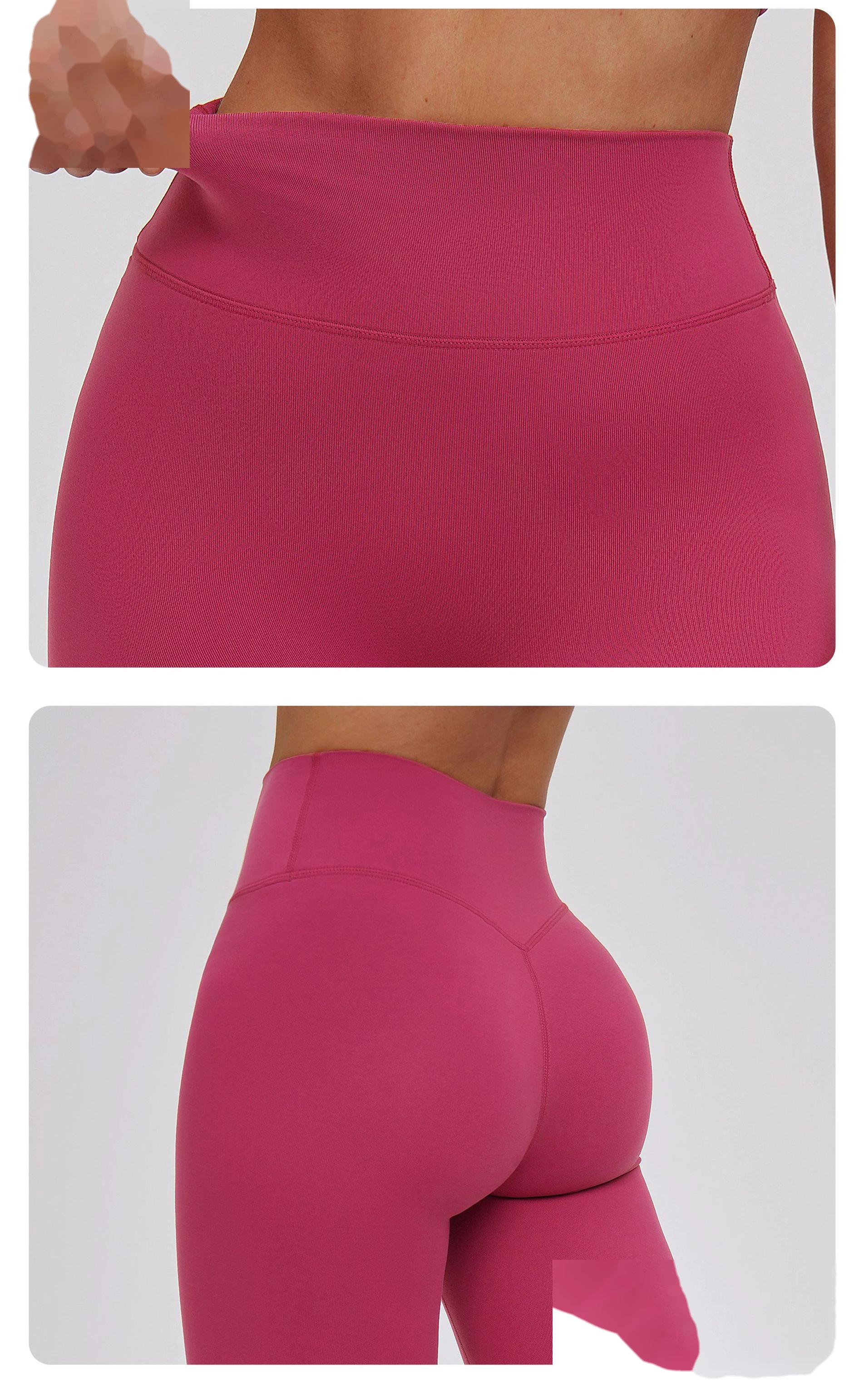 Custom High Waisted Yoga Pants No Camel Toe Tight Butt Lifting Sports Leggings for Outdoor Workout detail