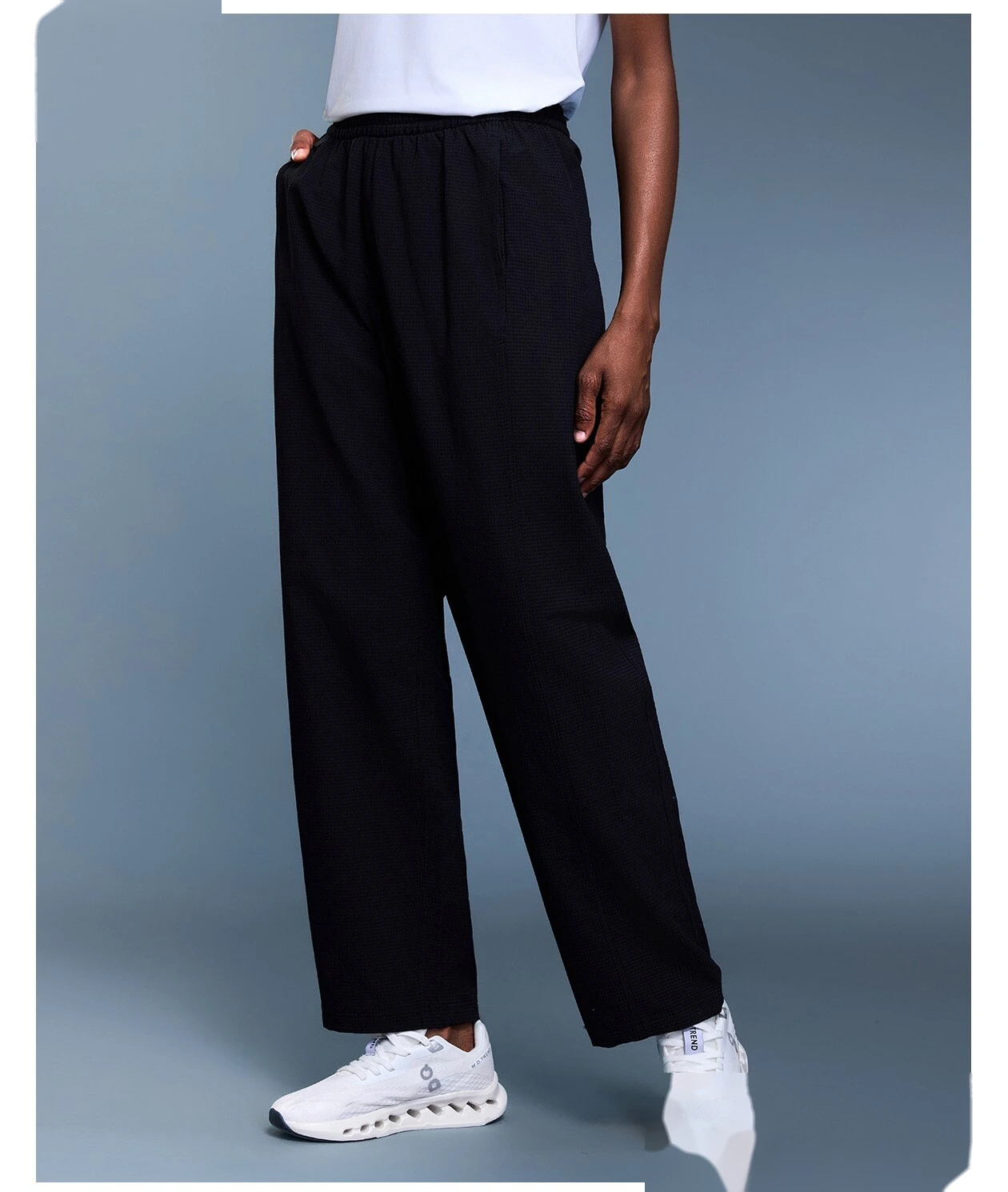 Custom autumn and winter warm casual pants loose straight pants Joker sports pants women detail
