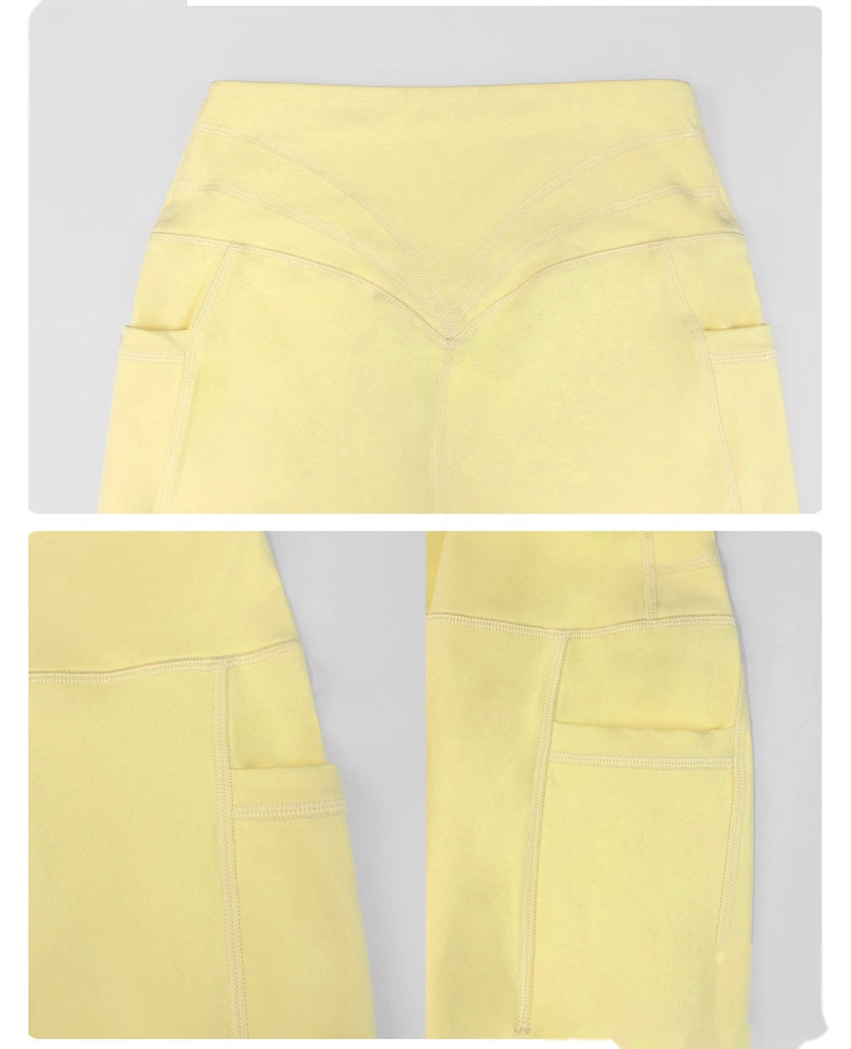 Custom slim pocket dance wide-leg pants hip high waist leisure bell bottoms fitness yoga pants. detail