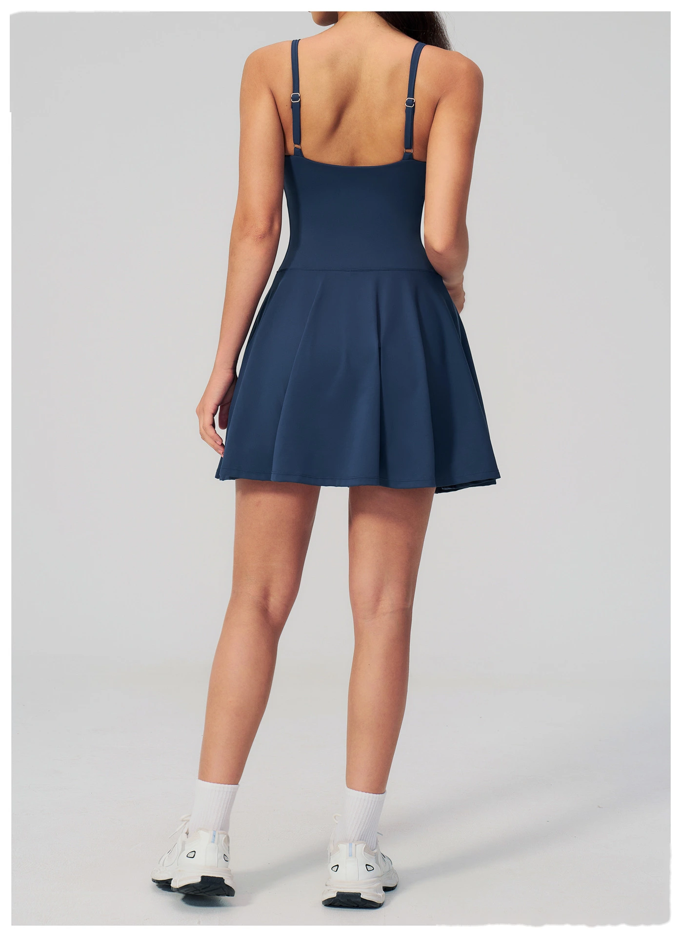 Women's Custom Yoga Sport Dress with Side Pockets, Anti-Exposure Quick Dry Breathable Running Fitness Tennis Skirt detail