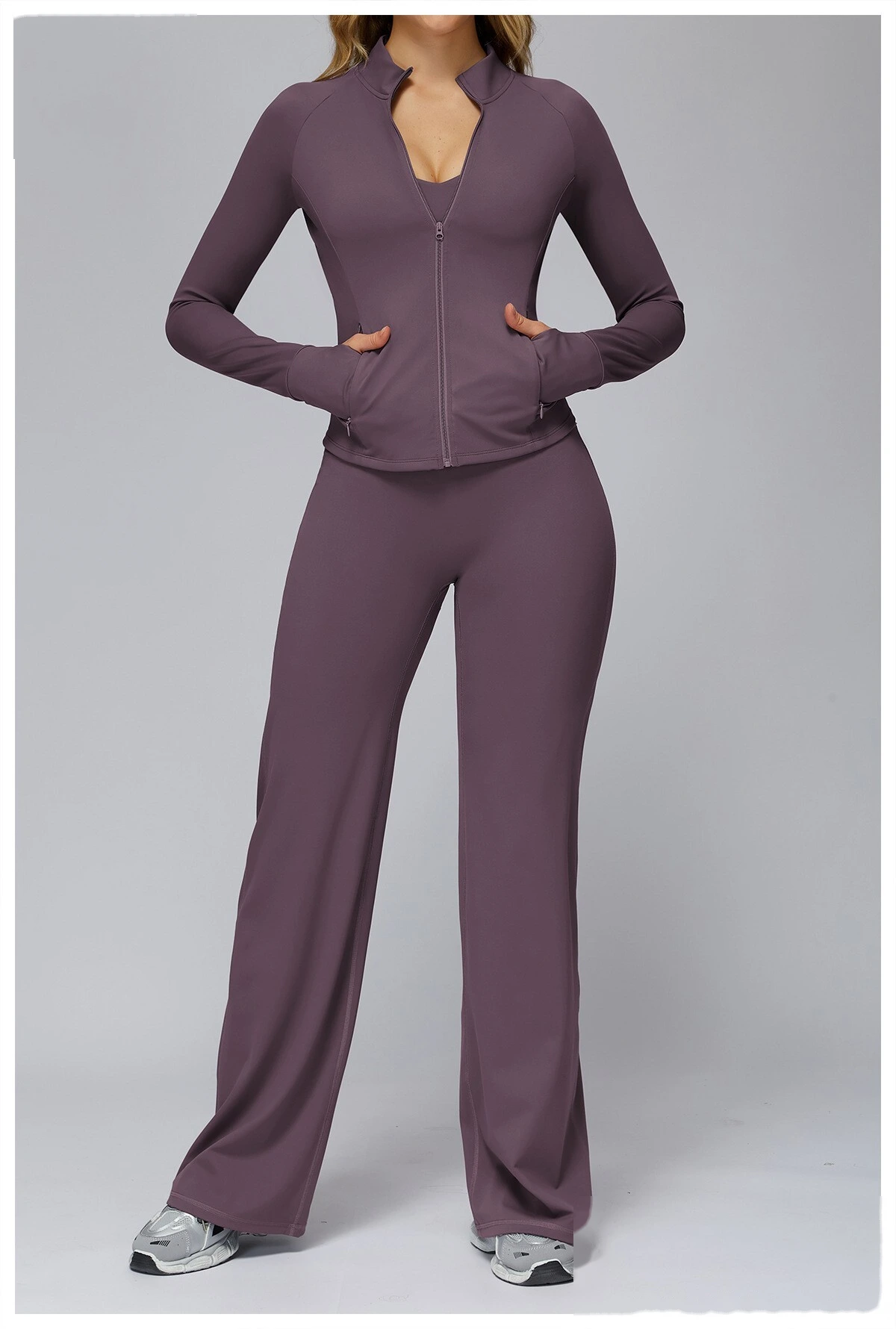 Customized High-Elastic High-Waisted Wide-Leg Casual Sports Yoga Pants - Athletic Fitness Long Pants detail