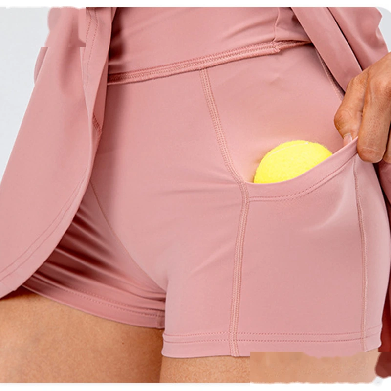 Women pleated tennis skirts athletic golf skorts with zip pocket detail
