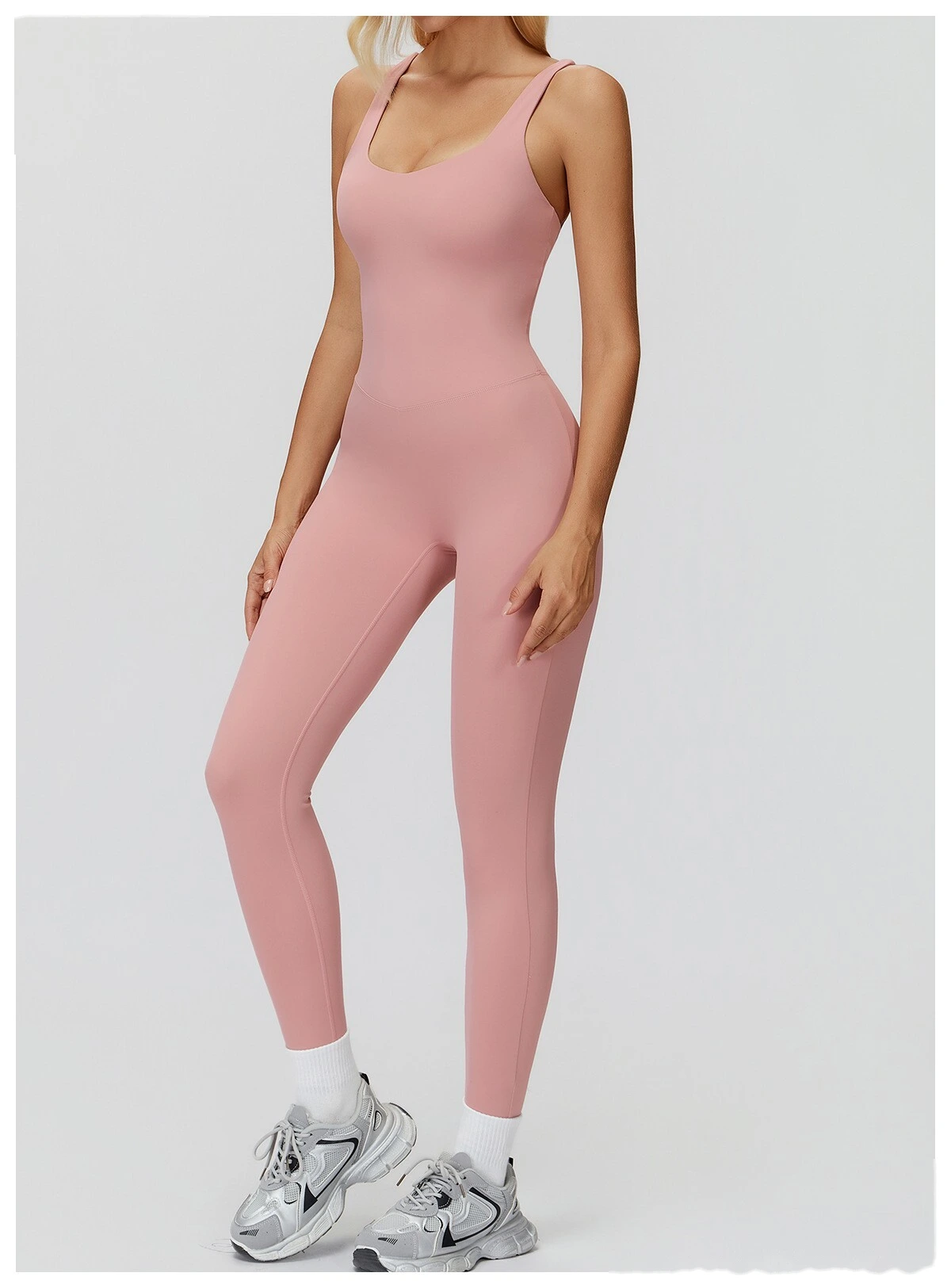 Women's Sexy Slim-Fit High Elastic Yoga Unitard - Customizable One-Piece Workout Gear for Running & Fitness detail