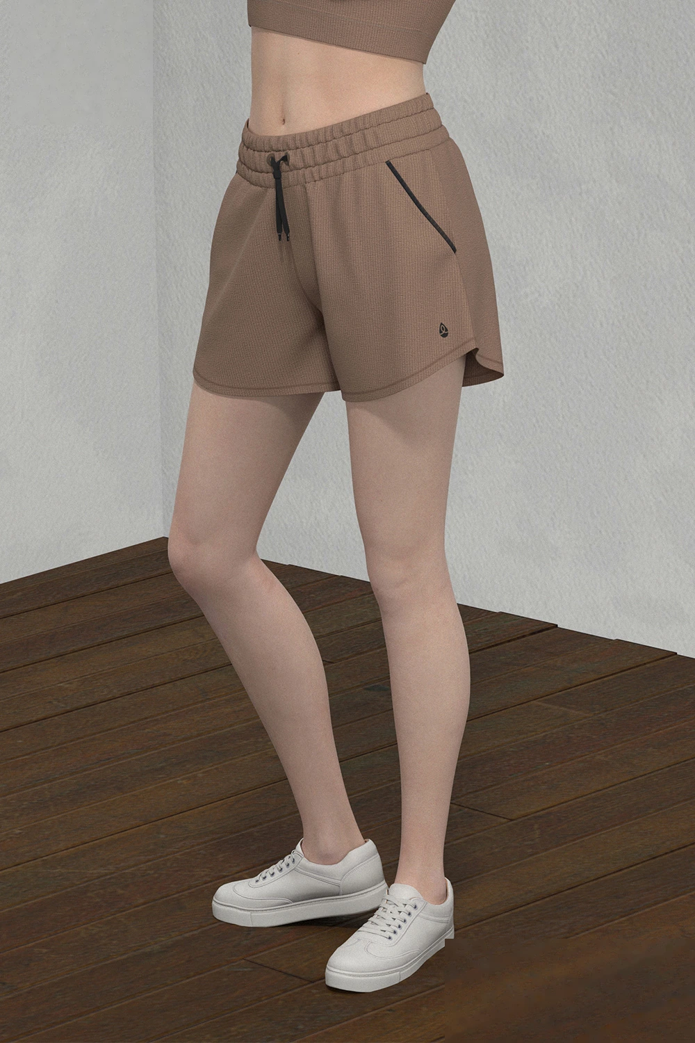 Women's athletic shorts high waisted running pants with pockets detail