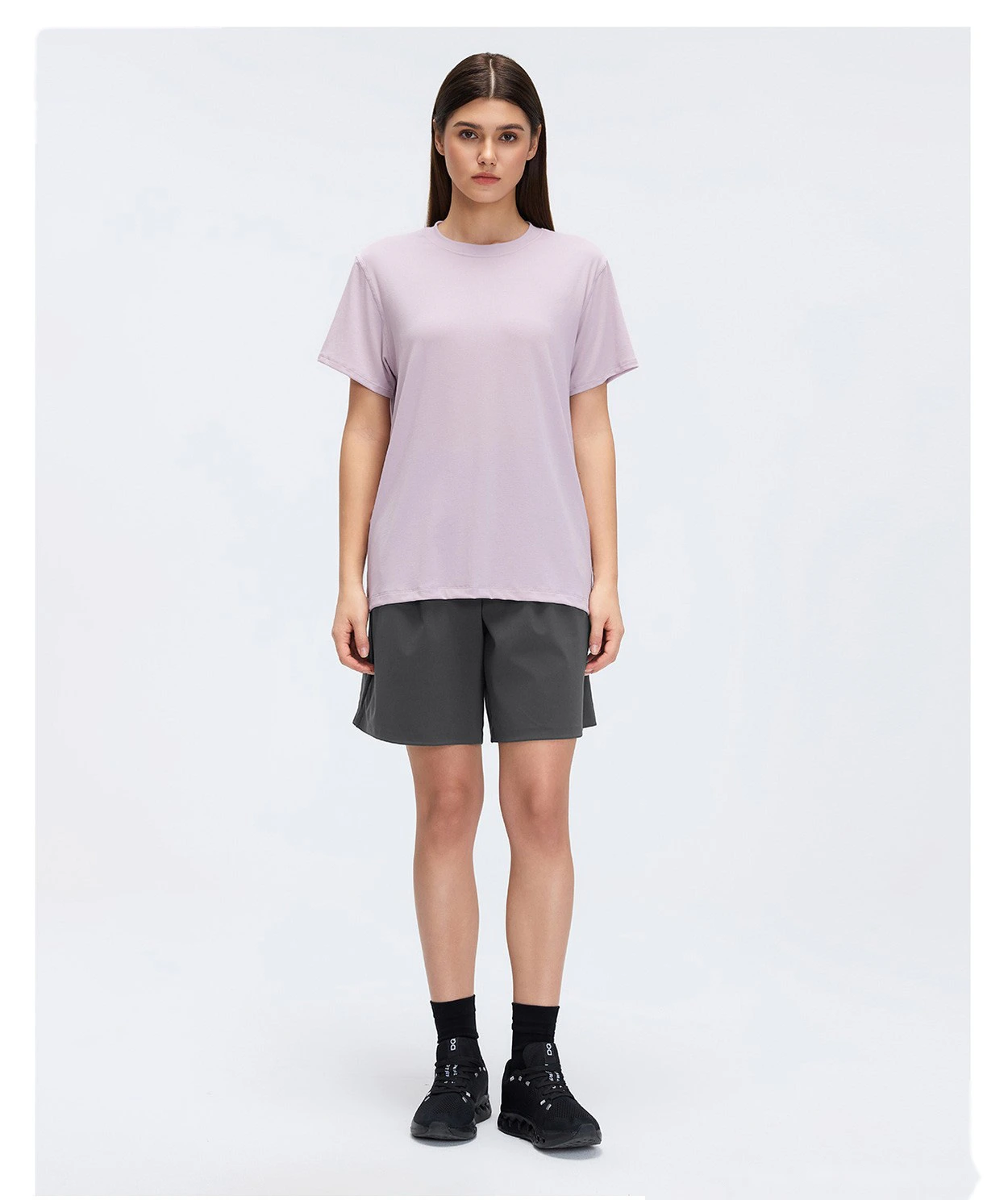 Custom Loose Short‑Sleeve Yoga & Fitness T‑Shirt for Women, Factory Direct Sales, Support Custom OEM/ODM detail