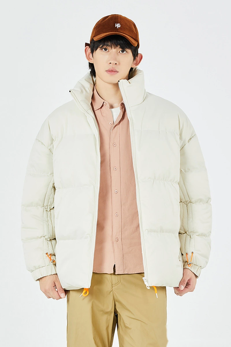 Customize winter men's and women's fashion warm windproof cotton-padded down jacket. detail