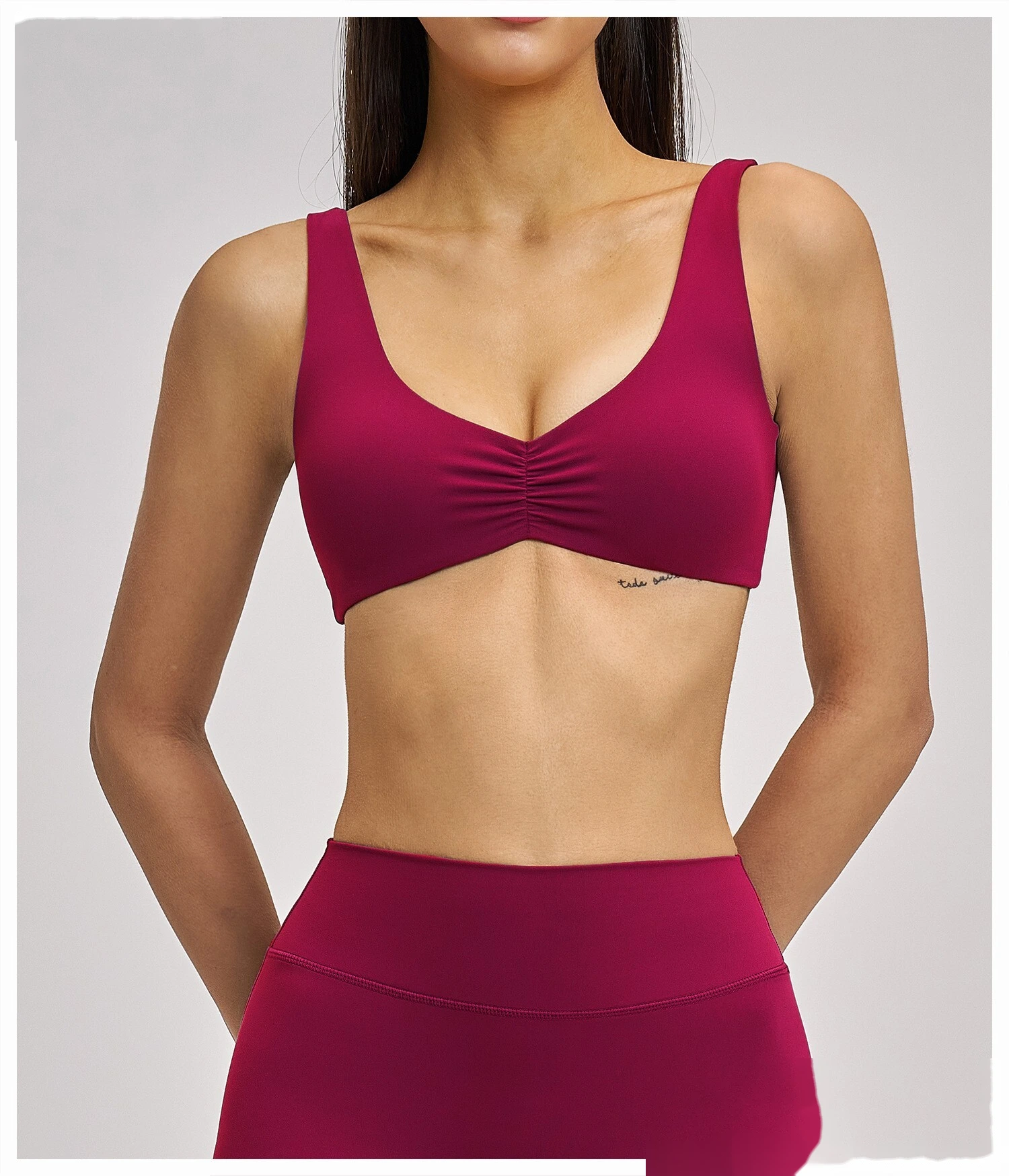 Women’s Custom Sports Bra Sexy Back Yoga Bra Workout Running Fitness Shorts Yoga Set detail