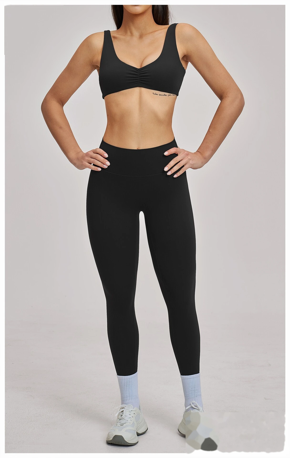 Women’s Custom Sports Bra Sexy Back Yoga Bra Workout Running Fitness Shorts Yoga Set detail