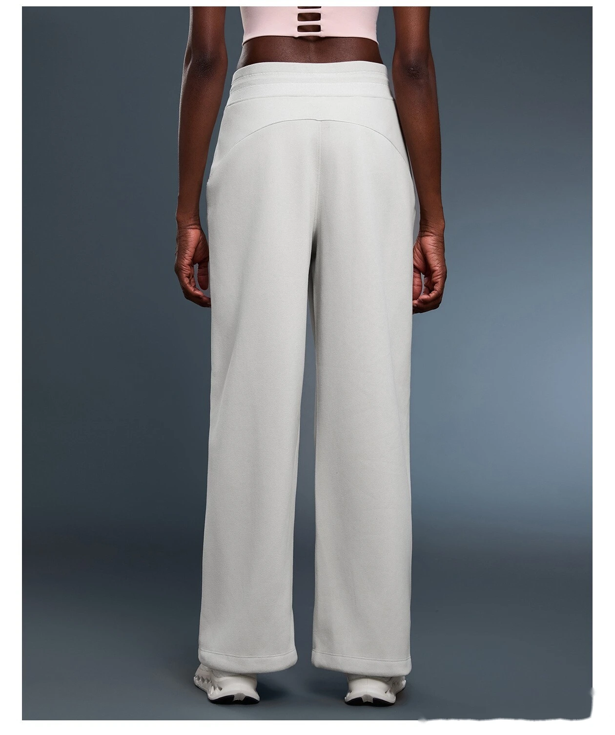Customized autumn and winter cashmere casual pants women's warm leg-binding sweatpants loose sports pants - allni detail