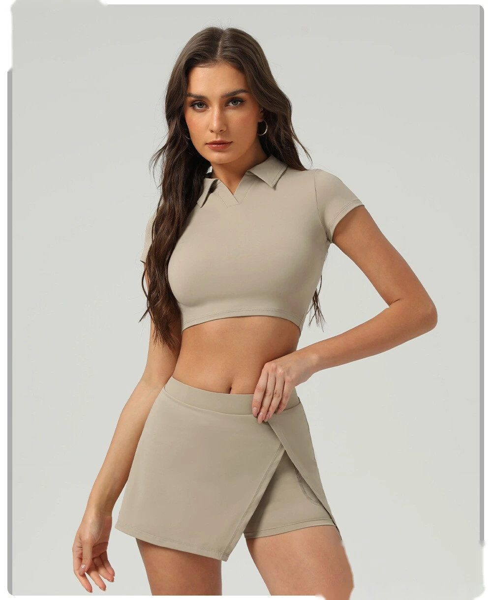 Sun-proof tennis skirt, ice sports, open skirt pants, summer running fitness tennis anti-exposure sports skirt detail