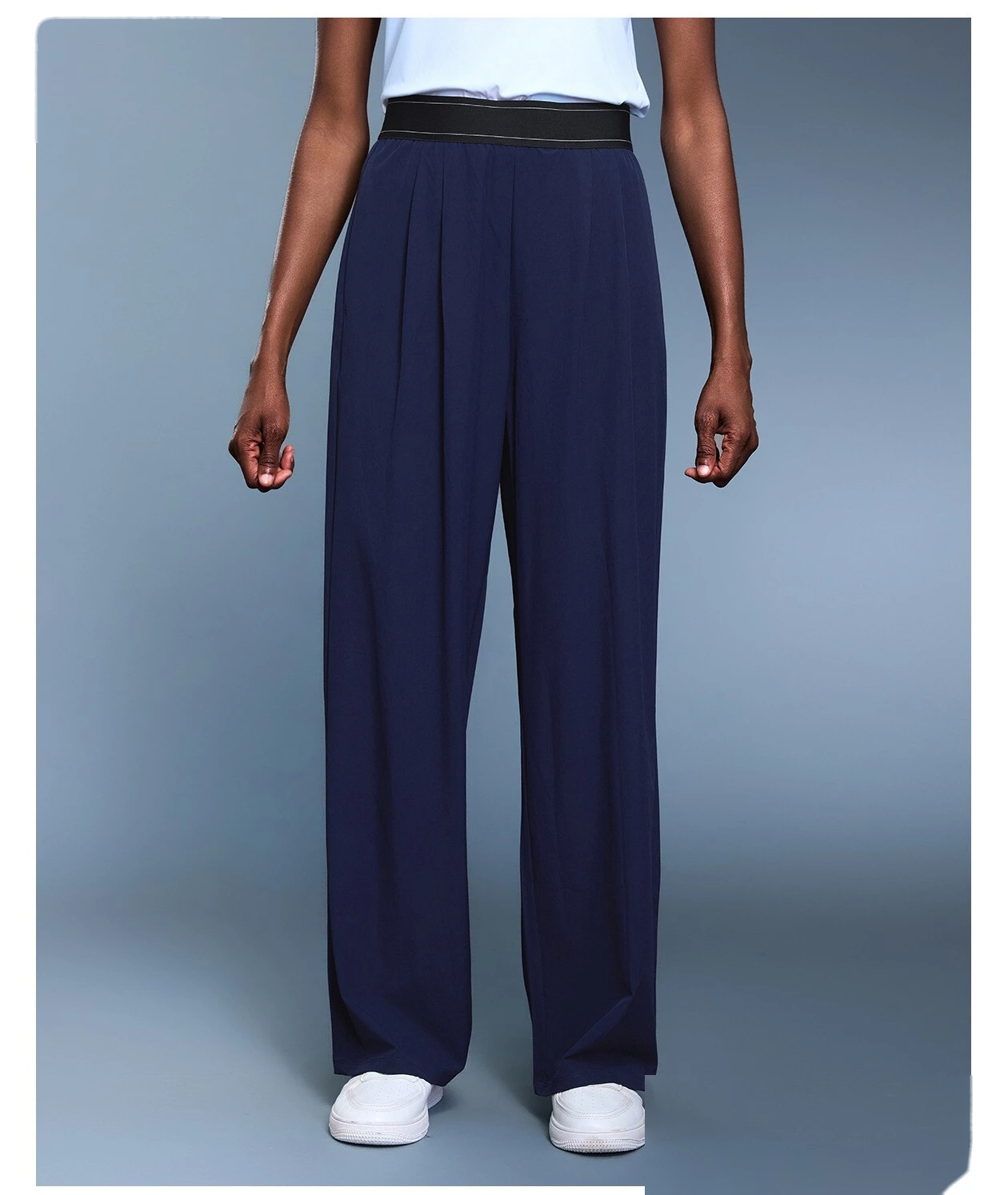Custom autumn new casual wide-leg pants loose breathable straight sports pants women. detail