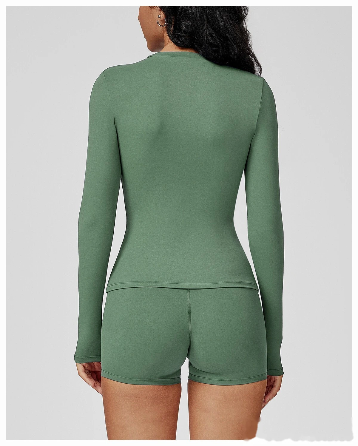 Custom-made women's fashion comfortable high-elastic yoga fitness tight T-shirt detail