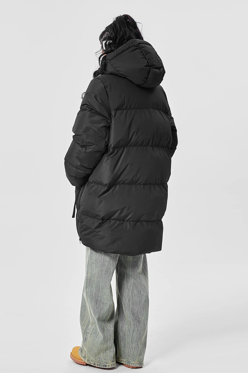 Customize winter men's and women's windproof warm contrast fashion cotton-padded coat. detail