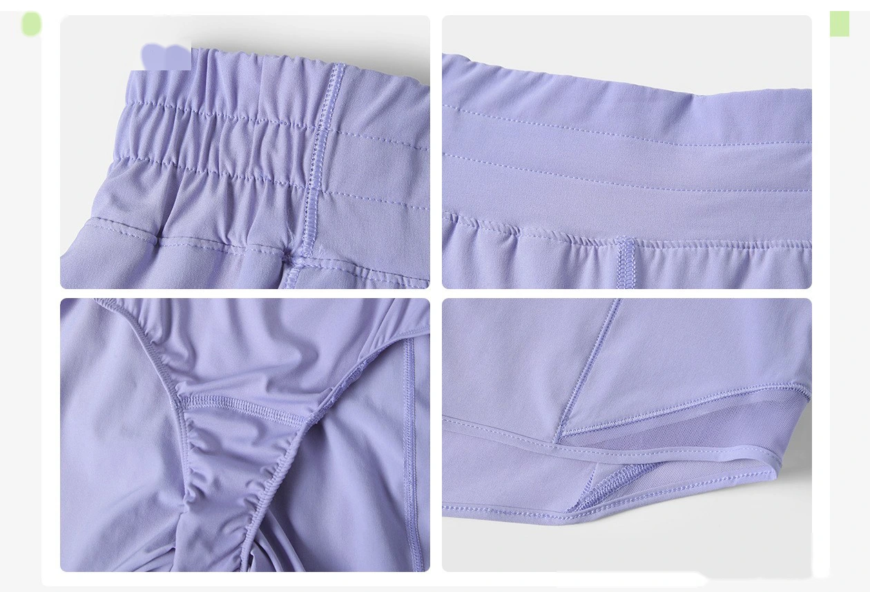 Customized loose quick-drying sports shorts women's summer running training fitness pants high waist yoga shorts detail