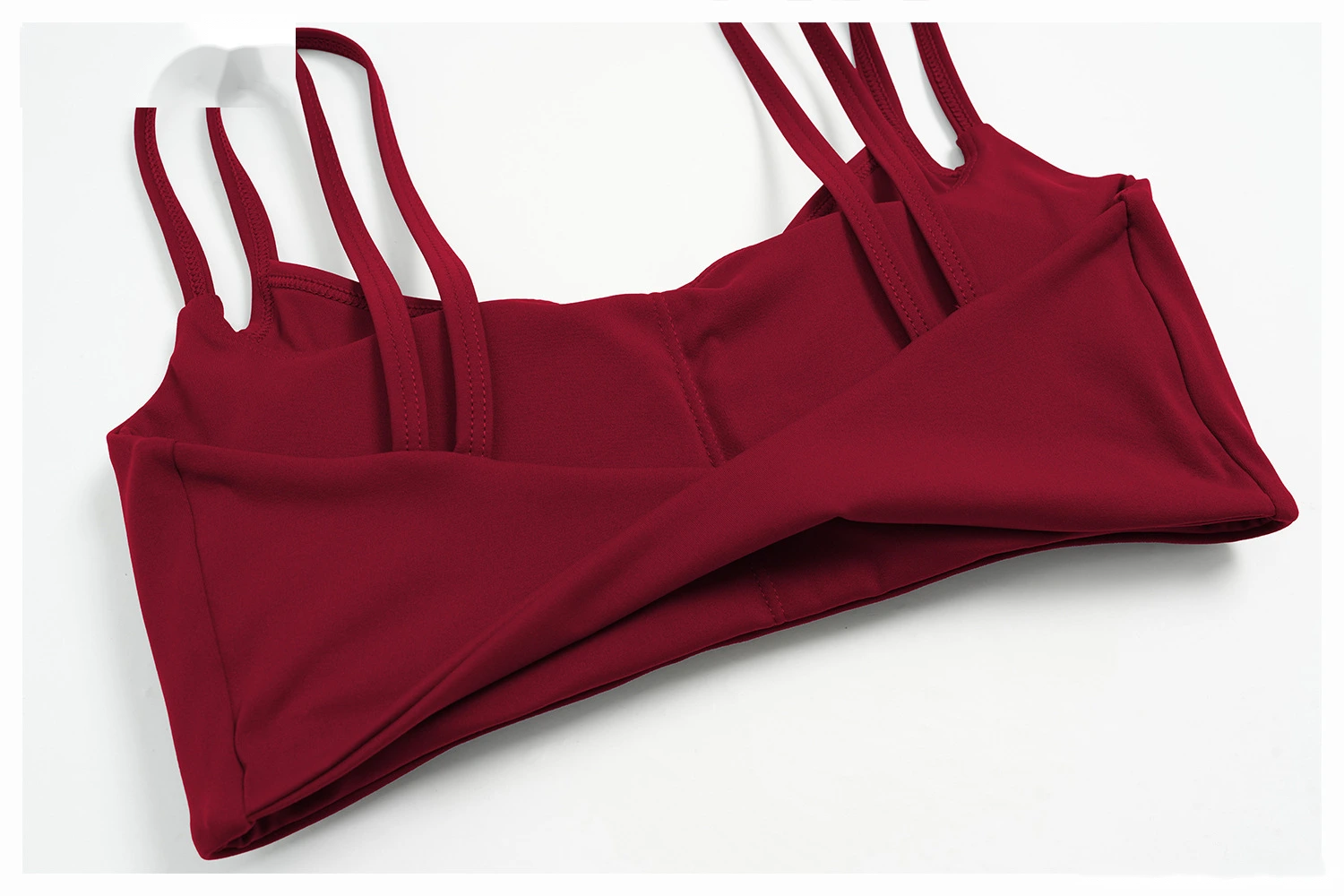 Women’s Naked Feeling Yoga Sports Bra Double Thin Strap Beauty Back Fitness Tank Top with Chest Pad detail