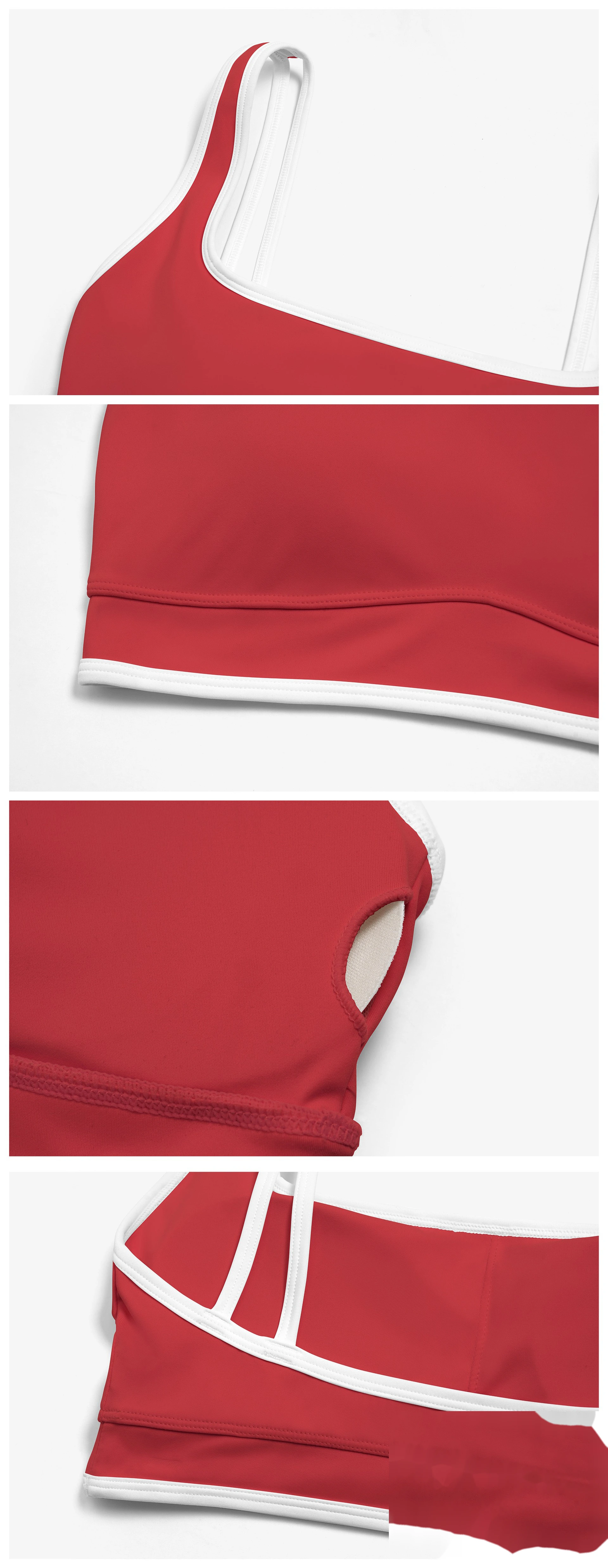 Custom Buttery Soft Yoga Set - Women's Color Block Tight Sports Bra for Outdoor Running & Fitness detail