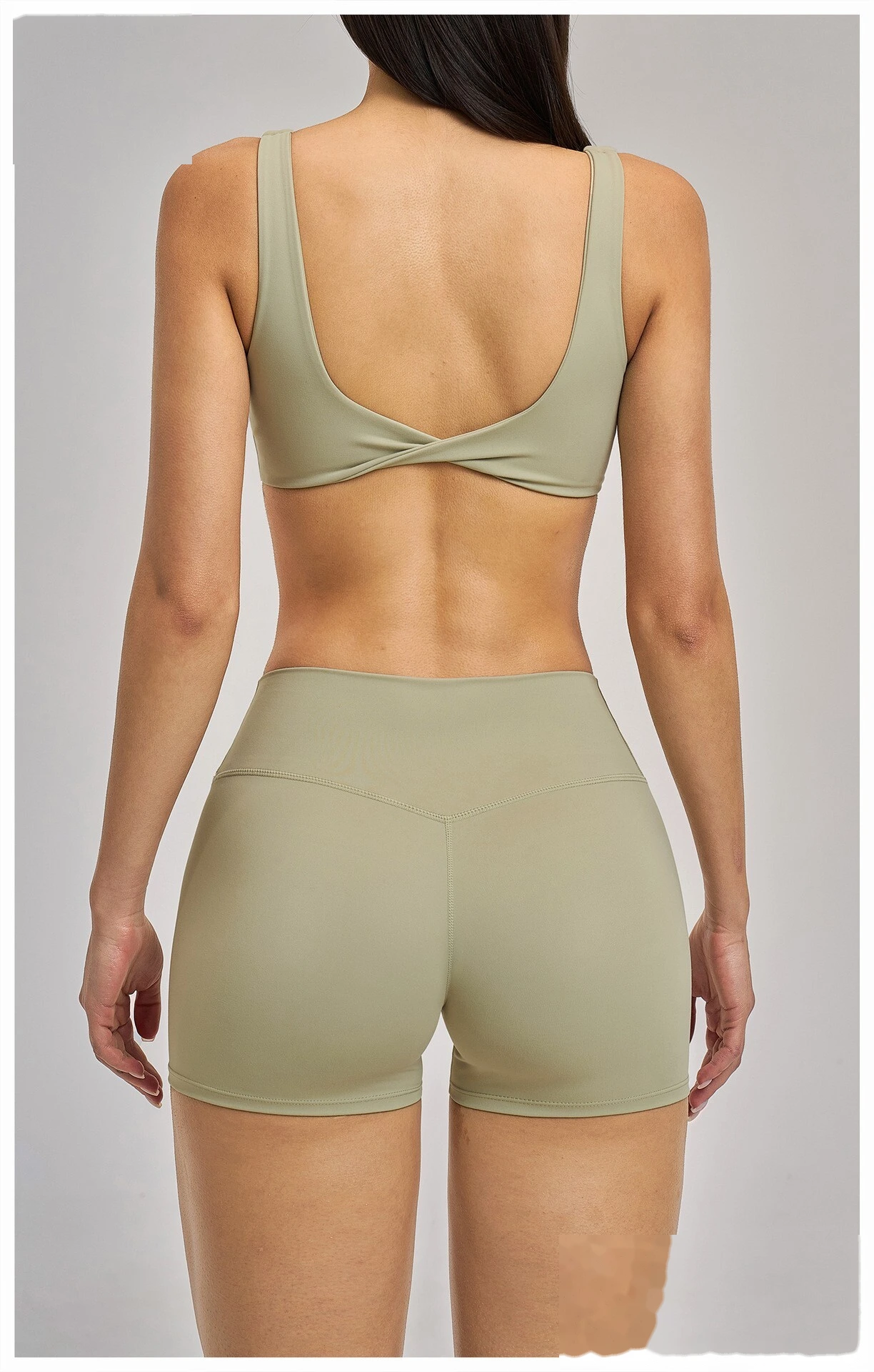 Women’s Custom Sports Bra Sexy Back Yoga Bra Workout Running Fitness Shorts Yoga Set detail