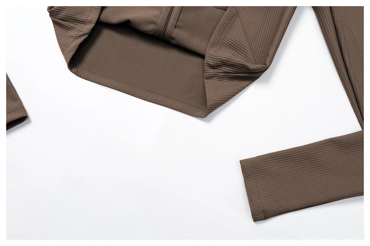 Custom-made stand-up collar slim yoga coat slim outdoor coat running fitness coat detail