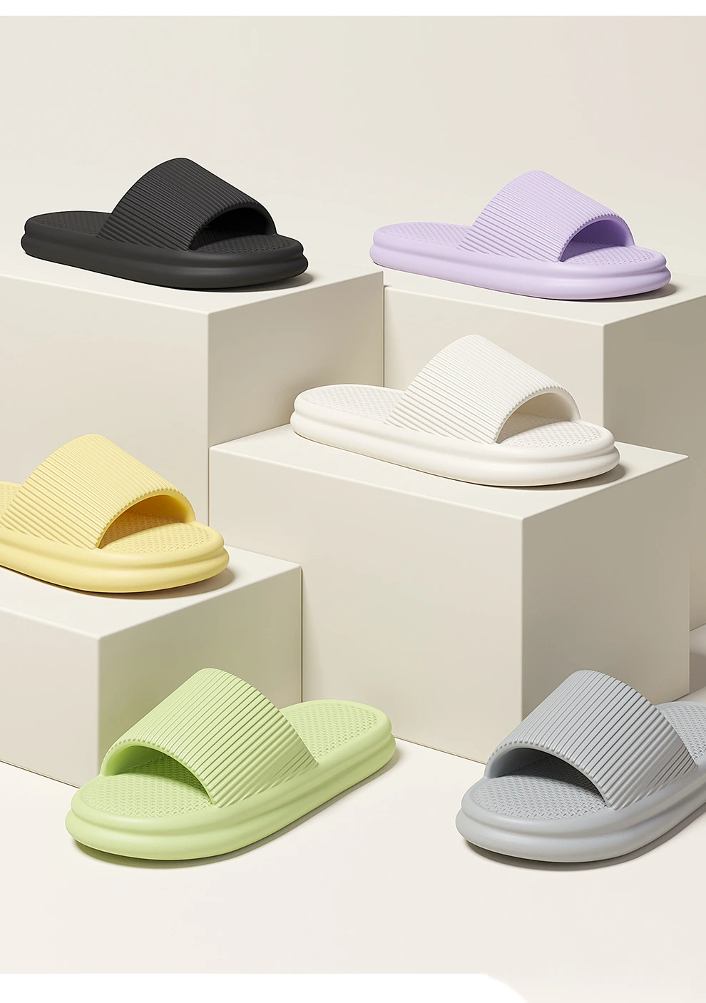 Customized EVA slippers wear home leisure sports non-slip soft-soled sandals and slippers. detail