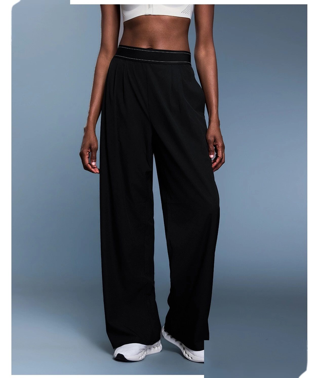 Custom autumn new casual wide-leg pants loose breathable straight sports pants women. detail