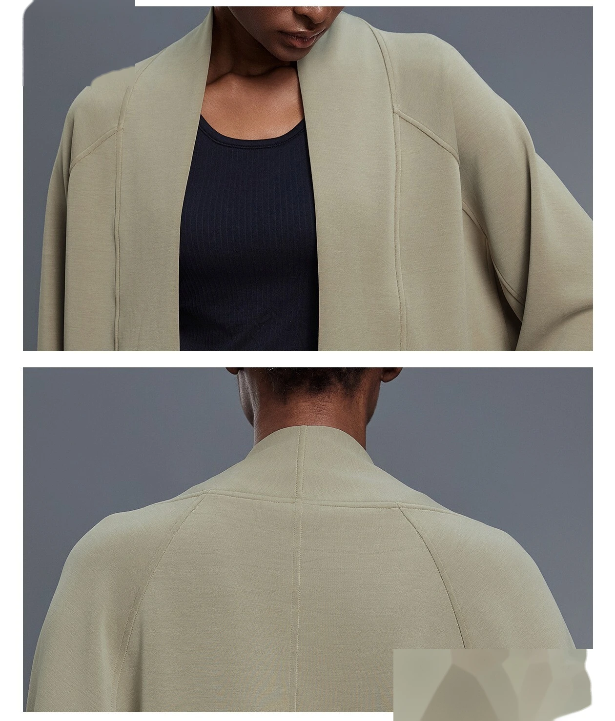 Women's Versatile Fashion Cardigan - Customizable Shawl Collar Casual Sports Long Sleeve Outerwear, Easy-Matching detail