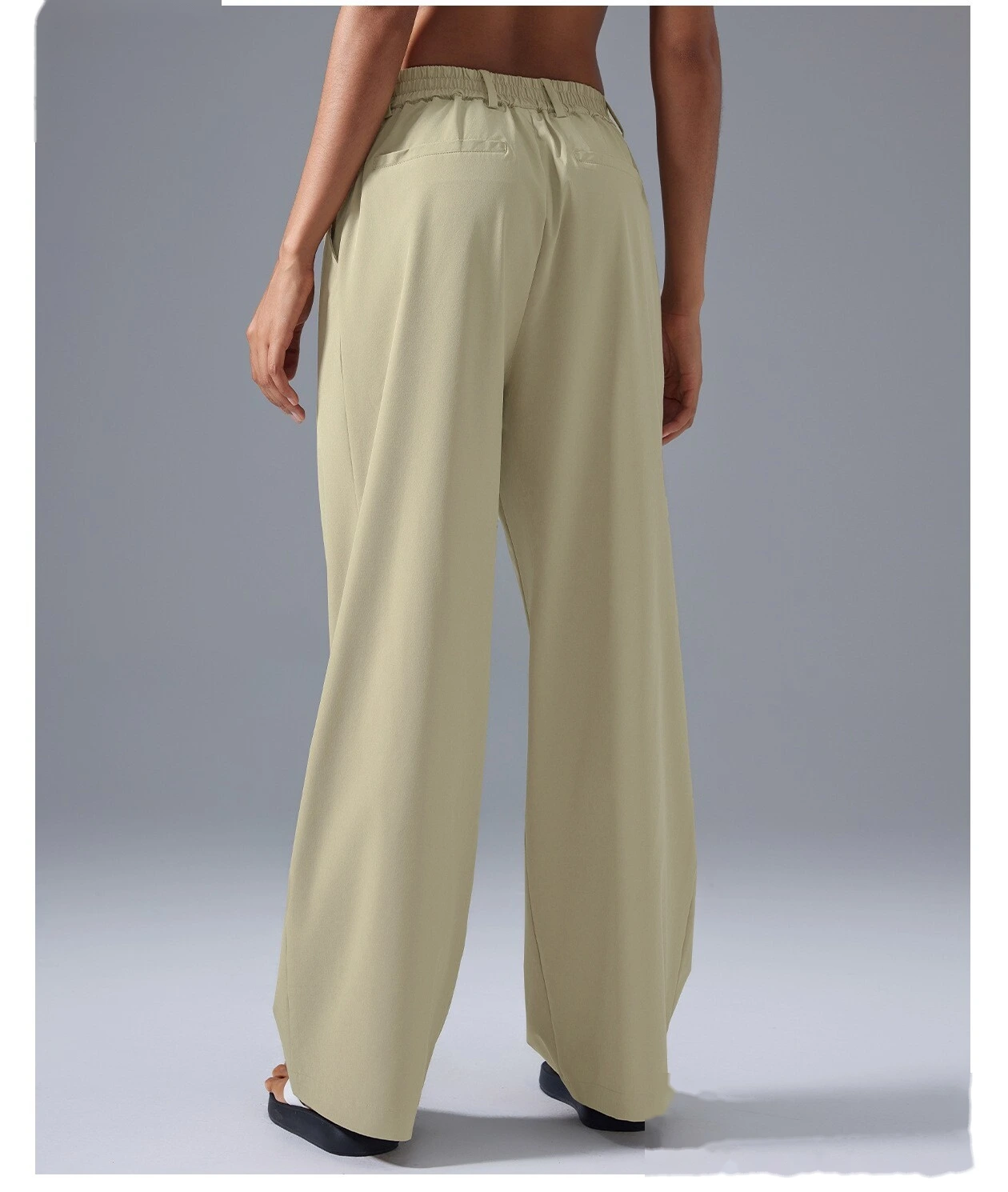 Custom-made wide-leg pants with high waist drape casual straight sports pants breathable yoga fitness pants women detail