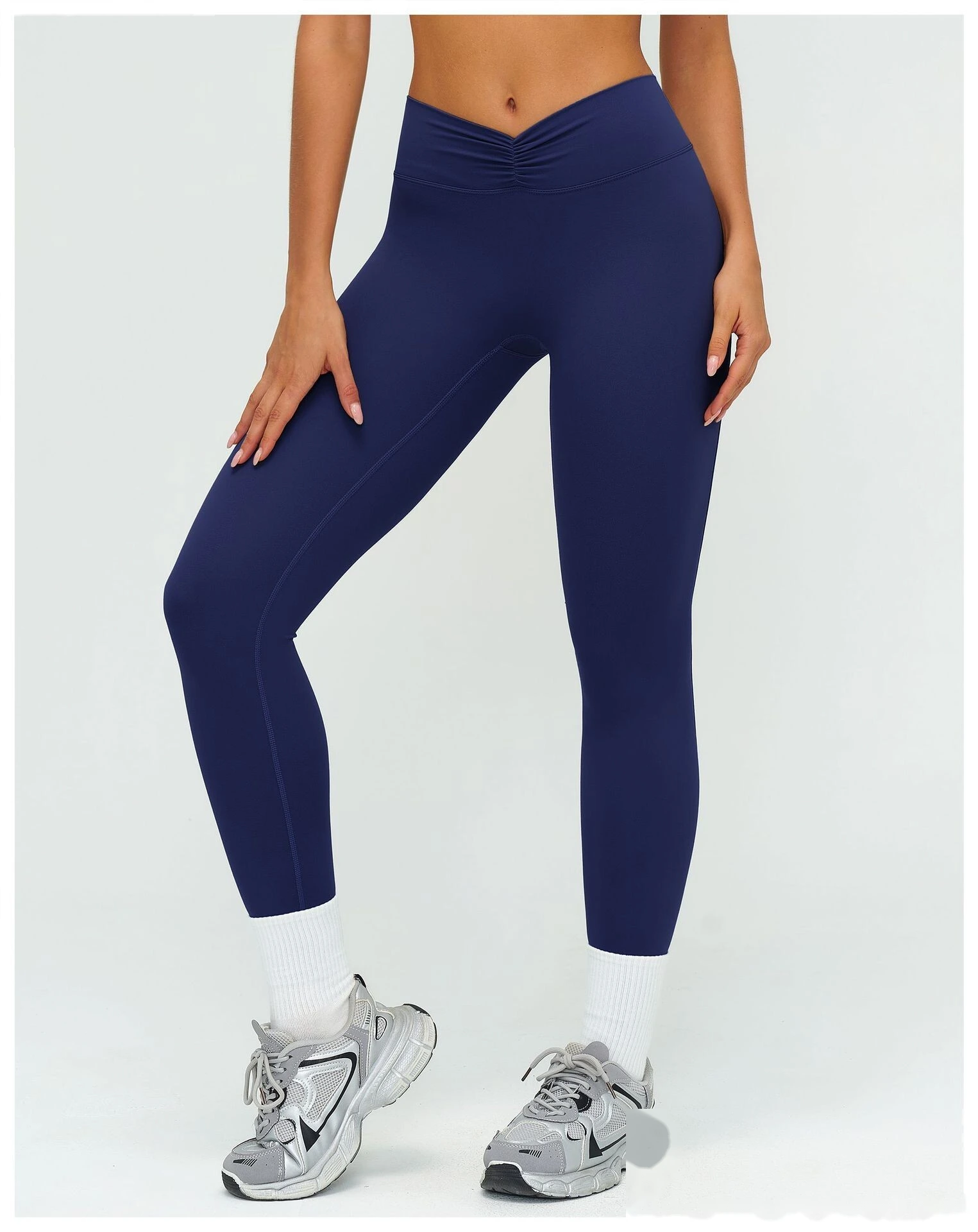 Women's Customizable High-Waisted Yoga Pants - High-Stretch Tight Slimming Long Leggings for Outdoor Running & Fitness detail