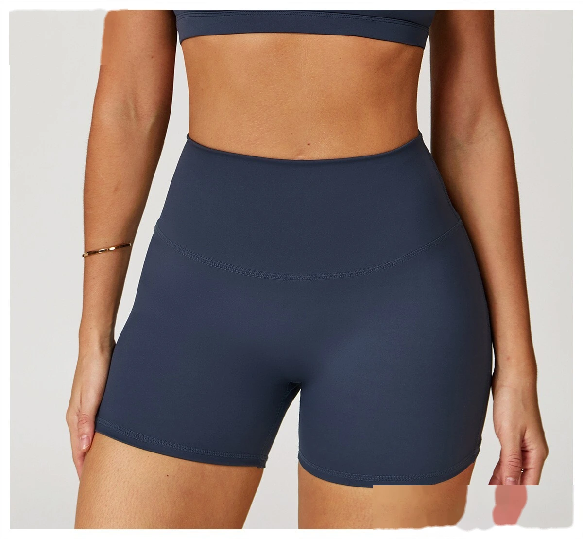 Customized yoga shorts women's high waist quick-drying tight-fitting slim shorts running fitness pants detail