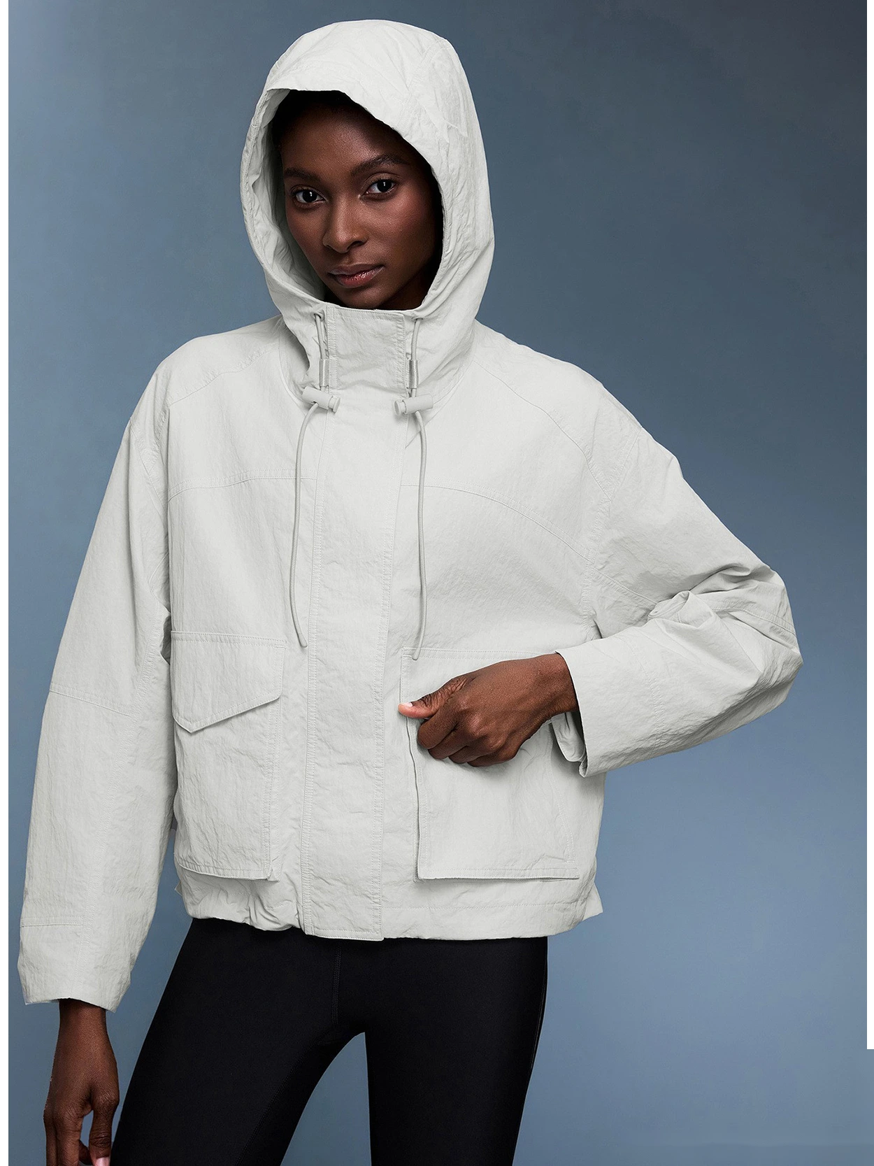 Customized light outdoor waterproof hooded jacket casual windbreaker jacket female autumn. detail