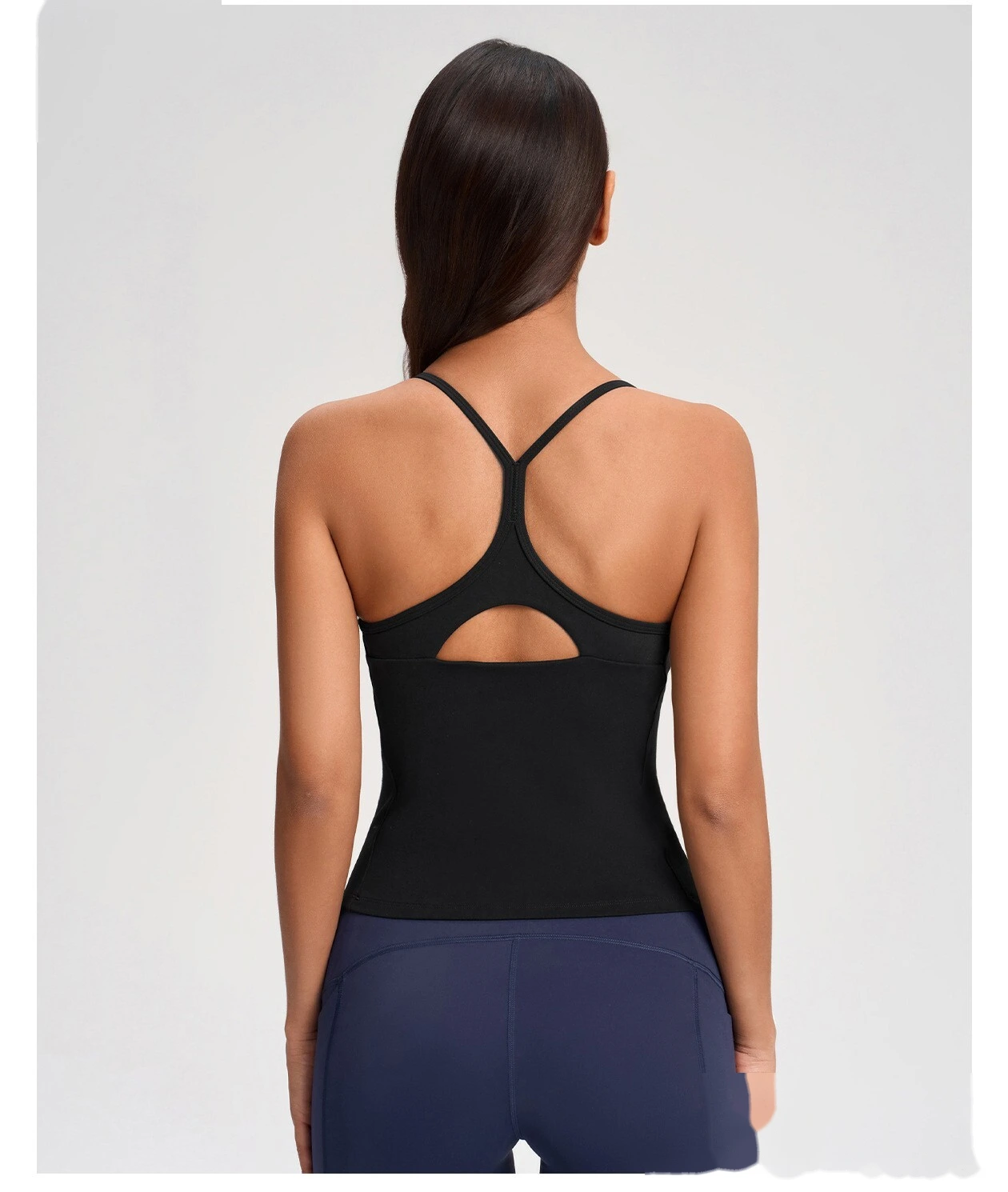 Bulk Custom Nude-Feel Yoga Tank - Padded Push-Up Sports Bra for Running & Gym Workouts detail