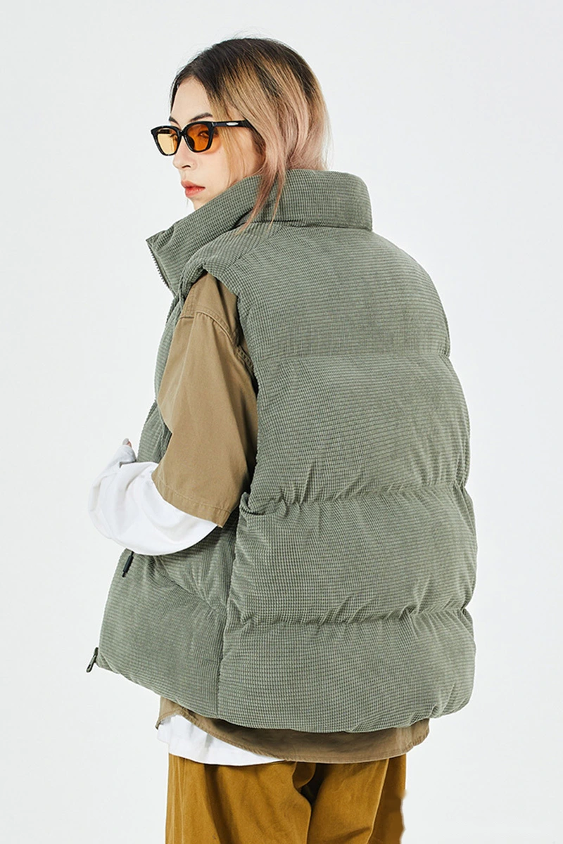 Customized fashion casual winter warm cotton vest vest for men and women detail