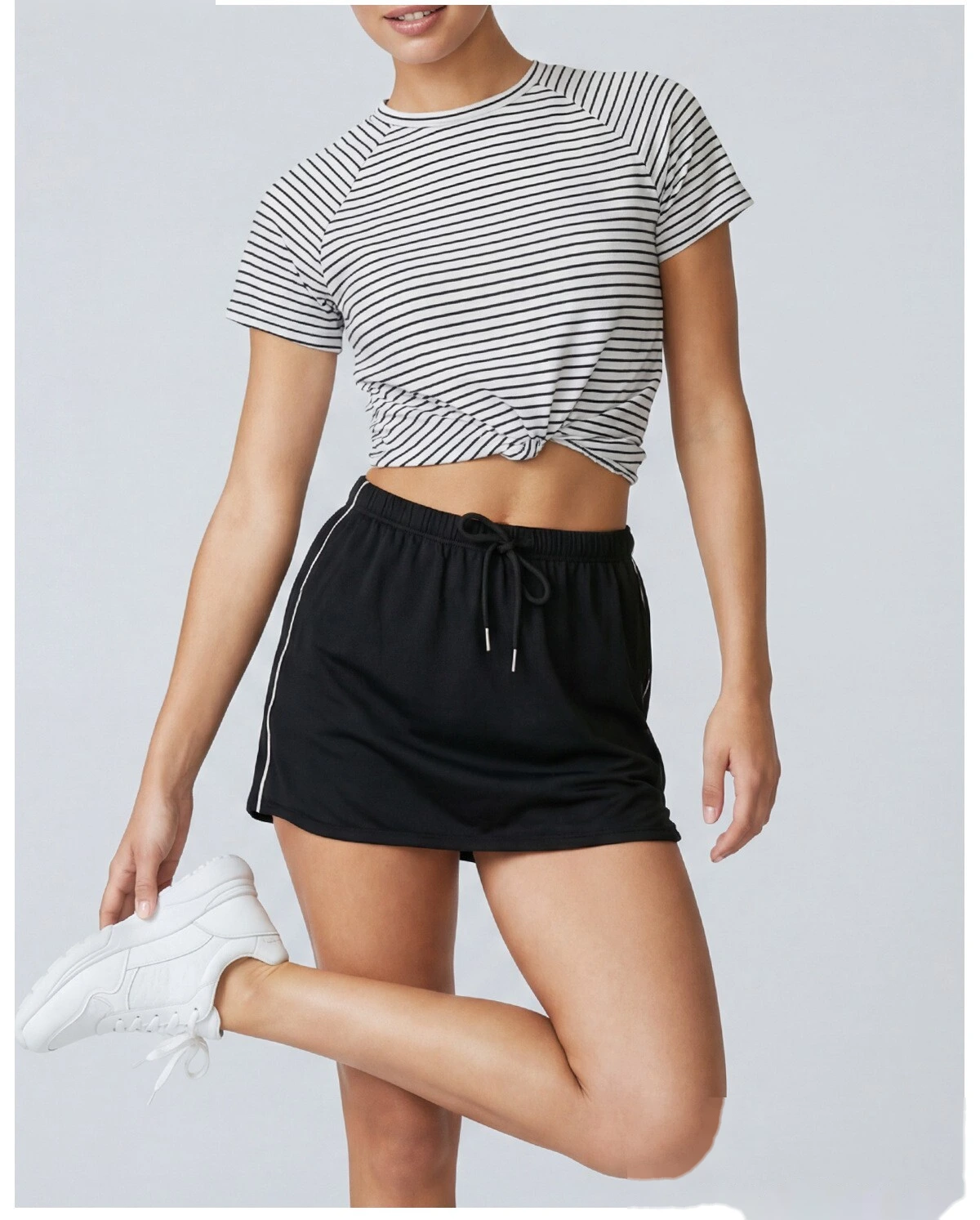 Outdoor sports half-length slim with lining anti-exposure sports skirt casual simple Joker tennis yoga skirt woman detail