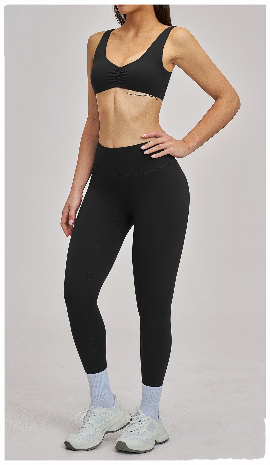 Women’s Custom Sports Bra Sexy Back Yoga Bra Workout Running Fitness Shorts Yoga Set detail