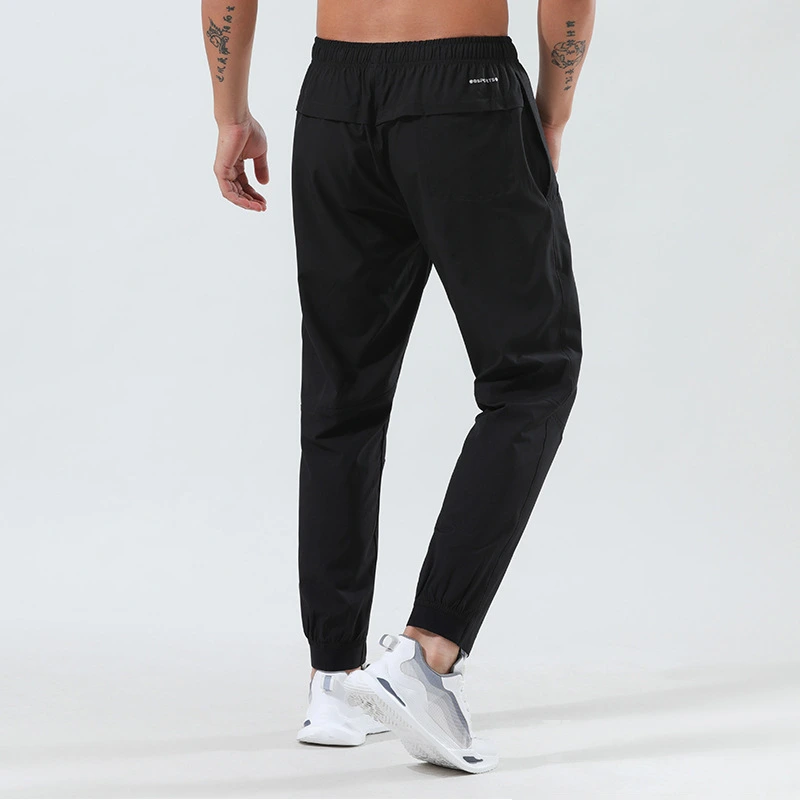 Mens jogger pants elastic outdoor running quick dry trackpants detail