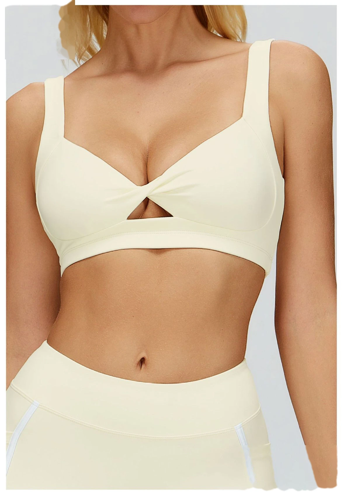Custom Barely-There Yoga Bra, Women's Cutout Back Sports Fitness Underwear detail