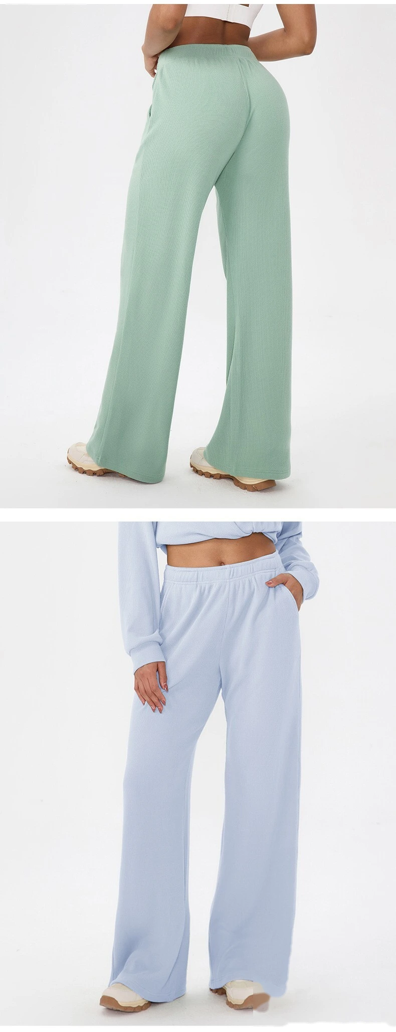 Custom Women's Autumn Winter Wide-Leg Sports Pants - Loose Fit, Casual, for Fitness & Training detail
